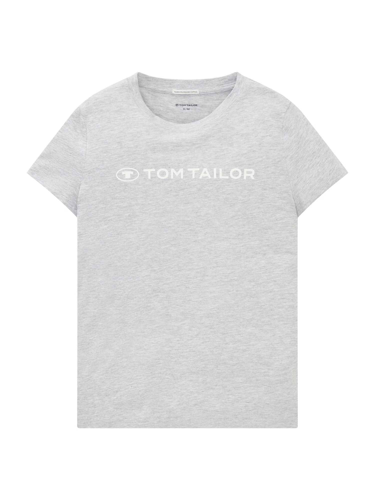 TOM TAILOR Tricou gri amestecat / alb - Pled.ro