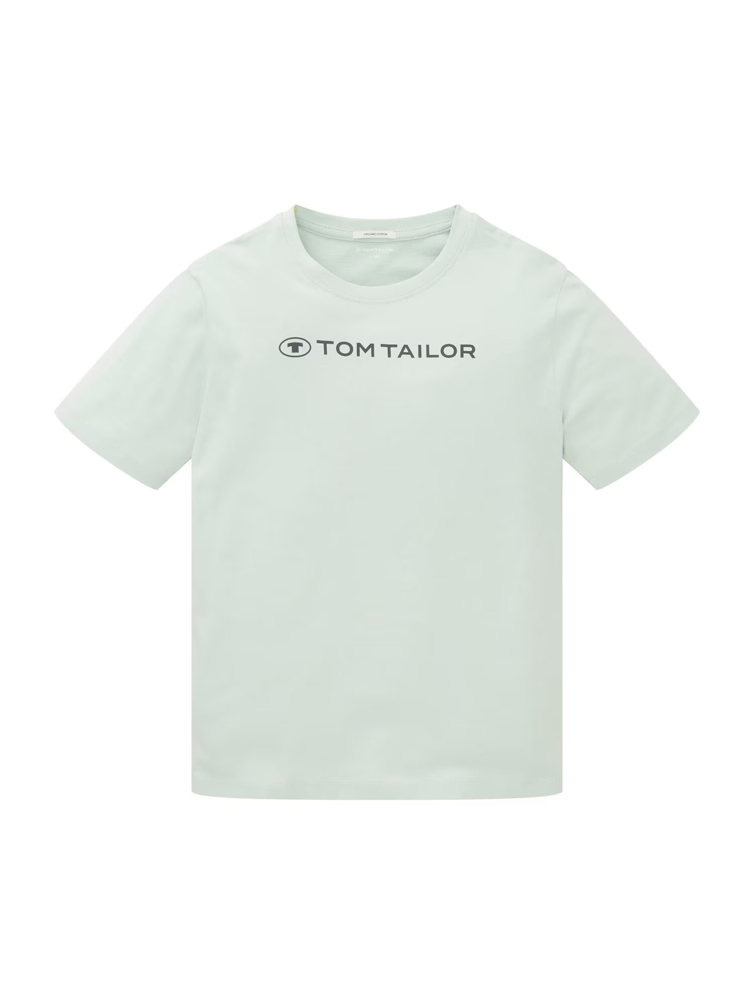 TOM TAILOR Tricou gri metalic / verde mentă - Pled.ro