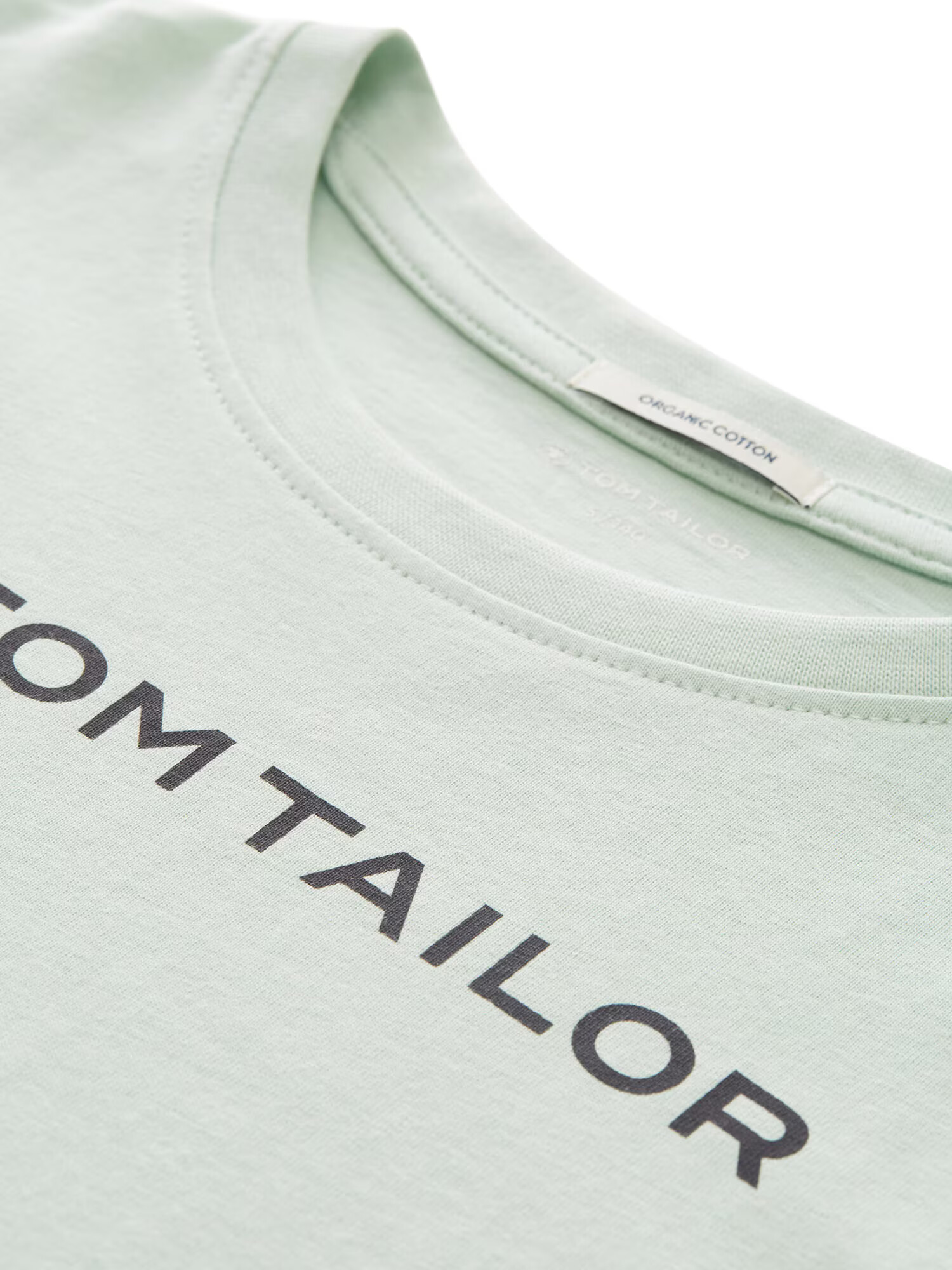 TOM TAILOR Tricou gri metalic / verde mentă - Pled.ro