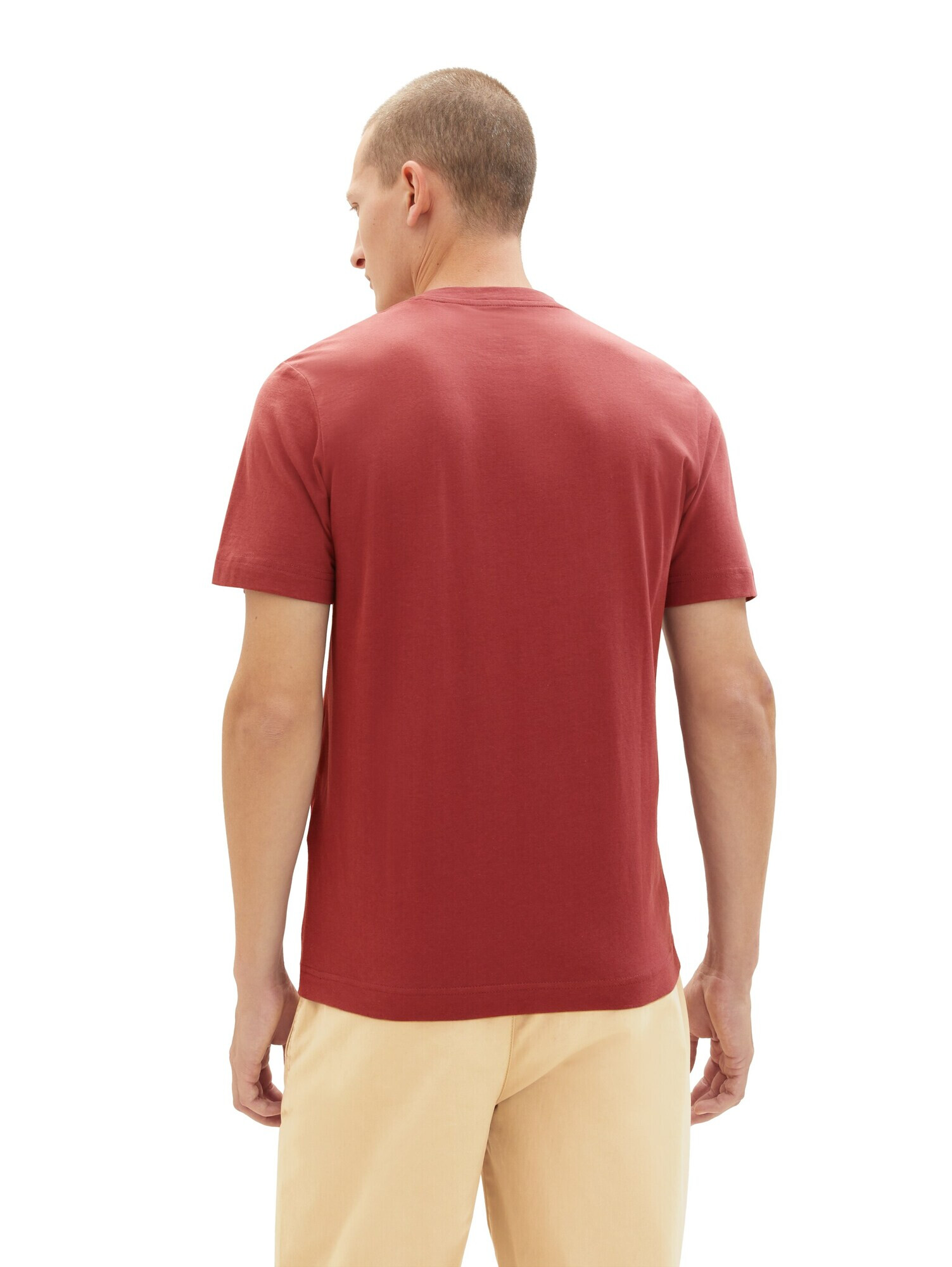 TOM TAILOR Tricou gri / portocaliu / roșu merlot - Pled.ro