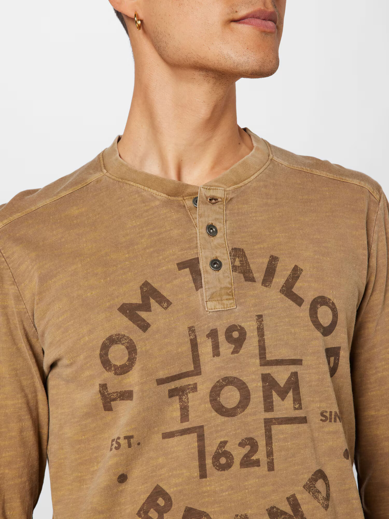 TOM TAILOR Tricou maro / maro caramel - Pled.ro