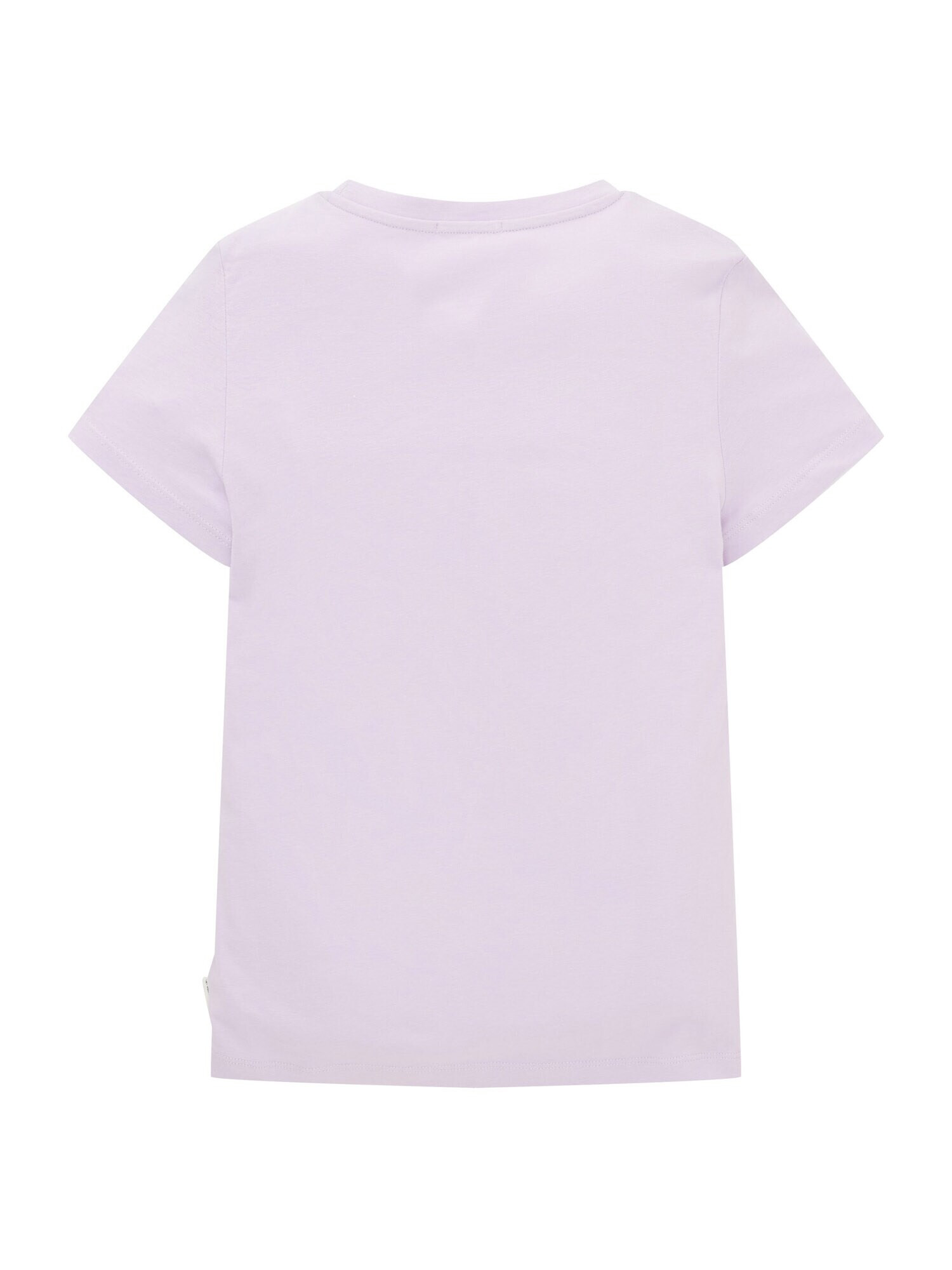 TOM TAILOR Tricou mov pastel / alb - Pled.ro