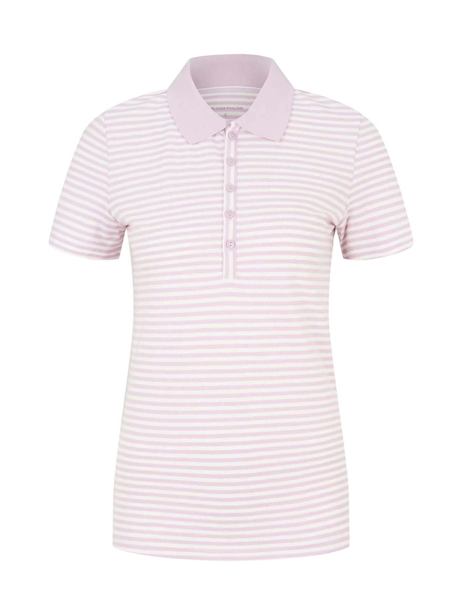 TOM TAILOR Tricou mov pastel / alb - Pled.ro