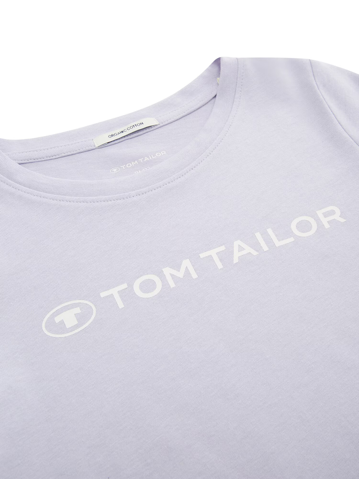 TOM TAILOR Tricou mov pastel / alb - Pled.ro