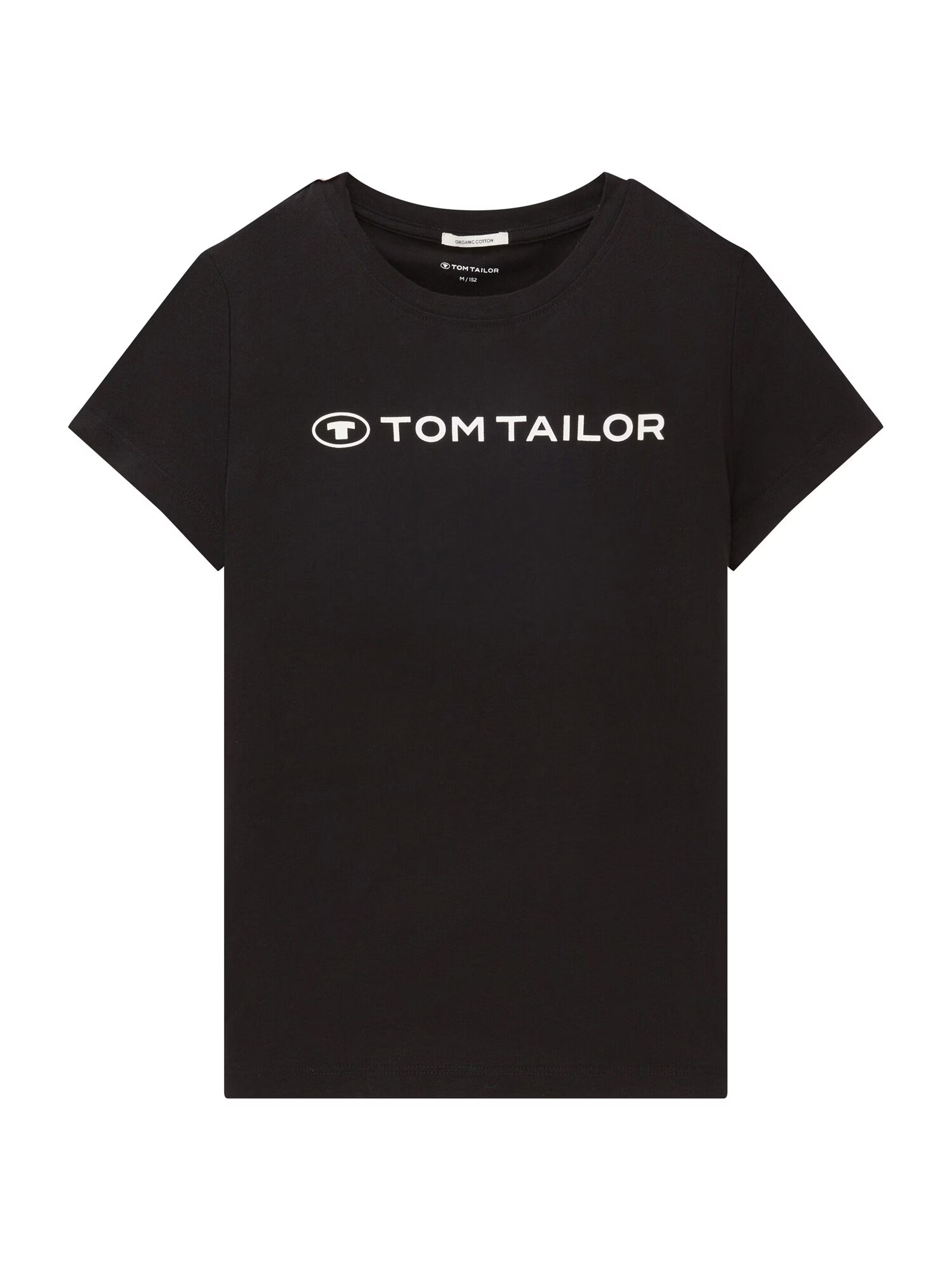 TOM TAILOR Tricou negru / alb - Pled.ro