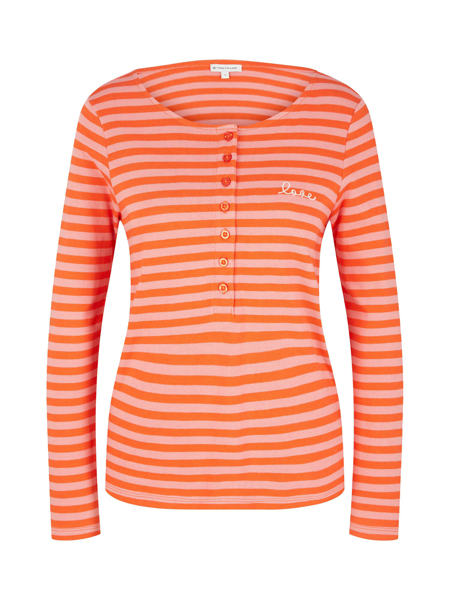 TOM TAILOR Tricou portocaliu / roz pastel / alb - Pled.ro