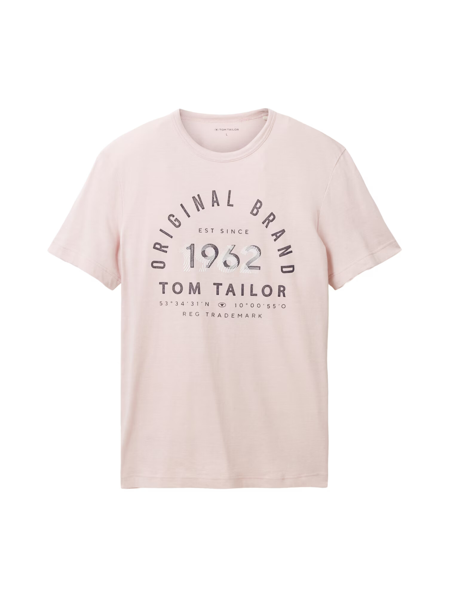 TOM TAILOR Tricou roz deschis / negru / alb - Pled.ro