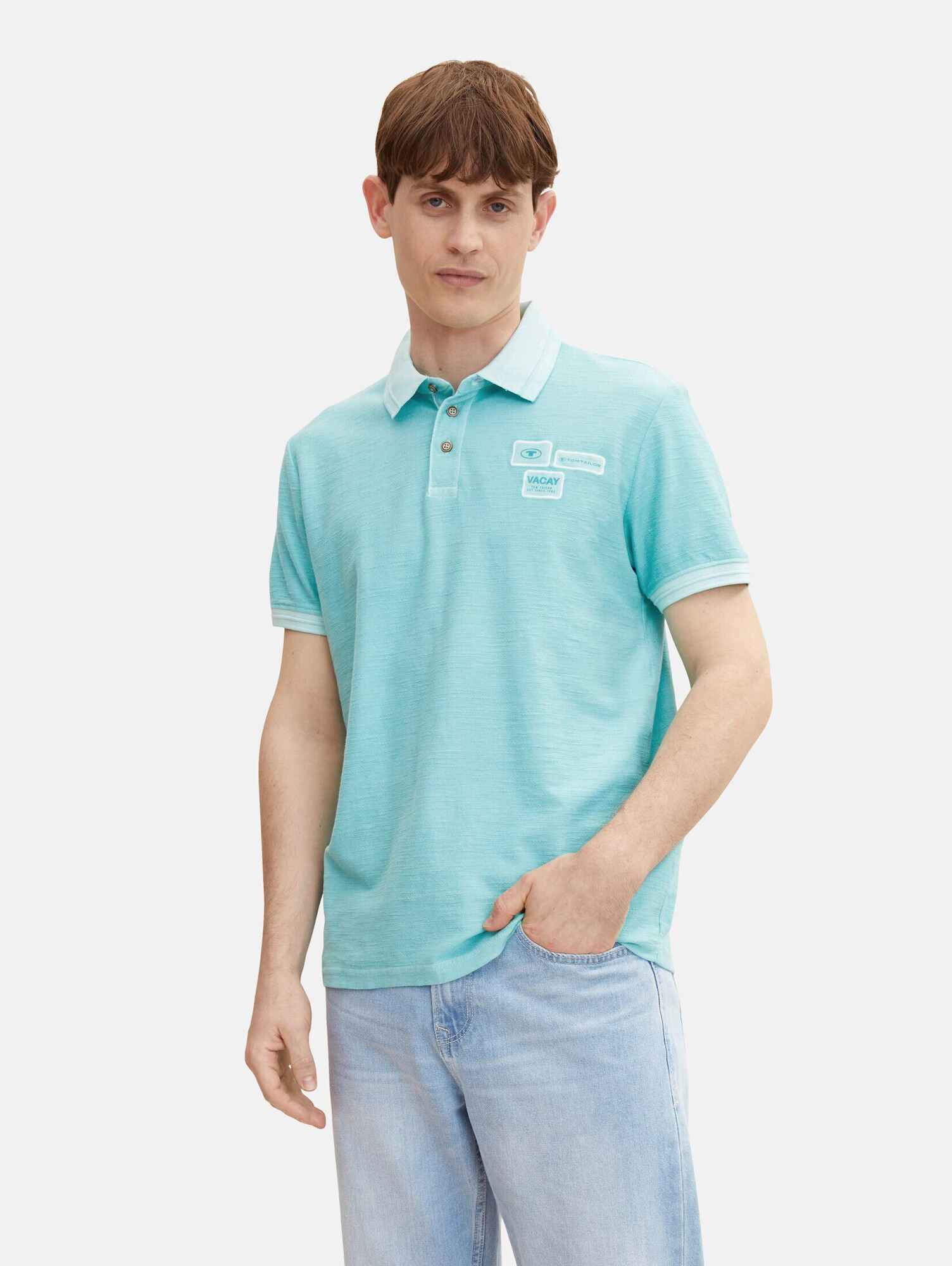 TOM TAILOR Tricou turcoaz / albastru aqua - Pled.ro