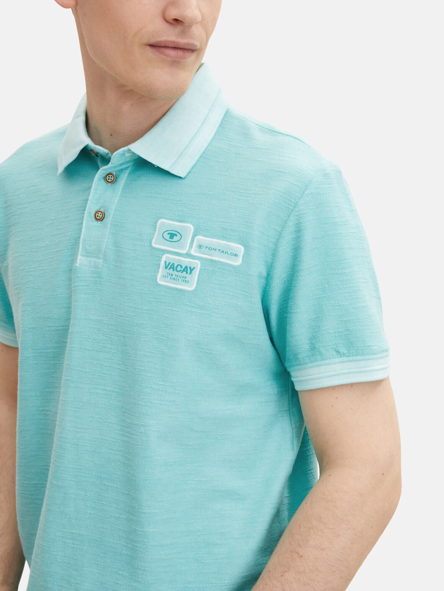 TOM TAILOR Tricou turcoaz / albastru aqua - Pled.ro