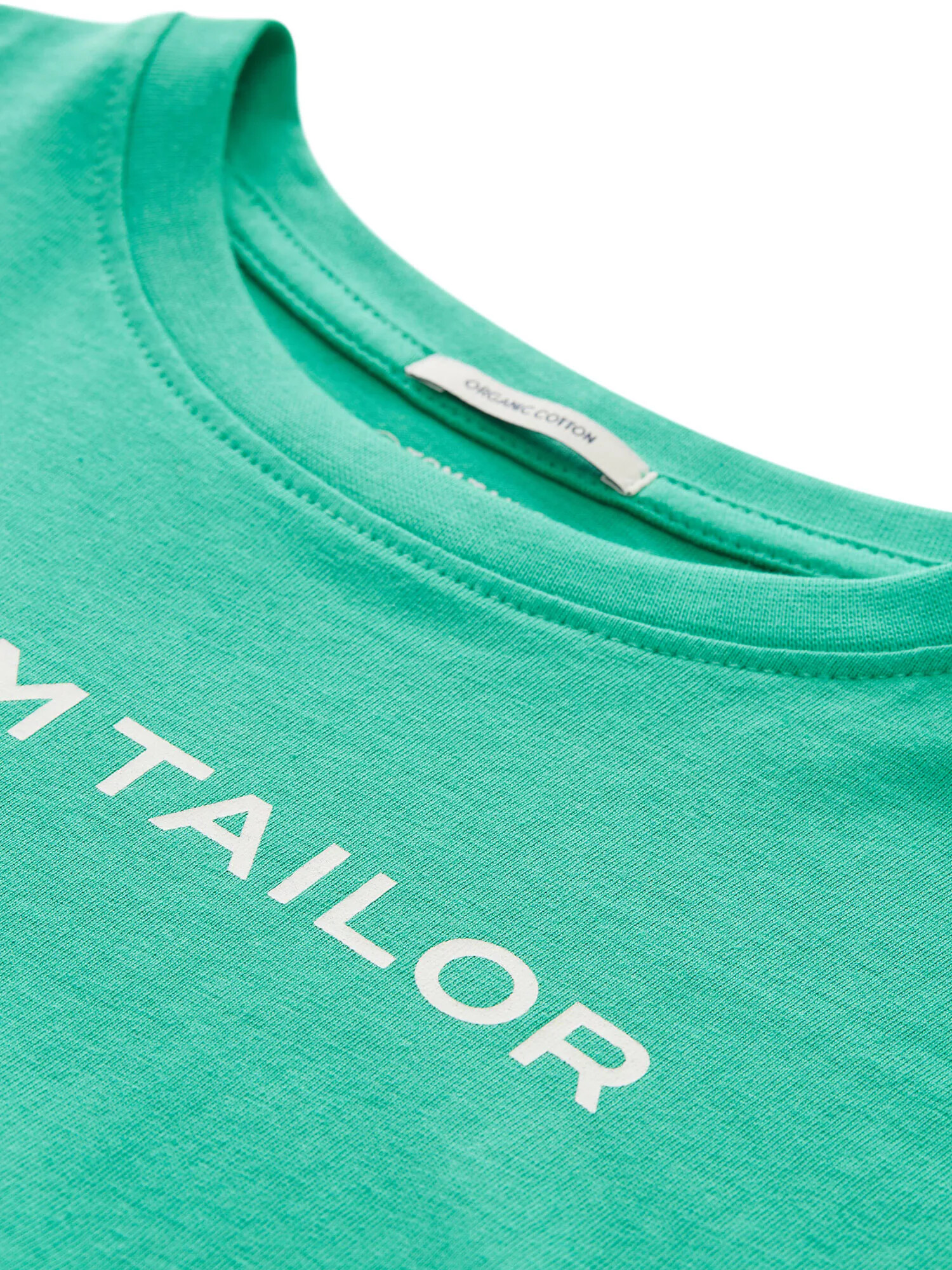 TOM TAILOR Tricou verde jad / alb - Pled.ro