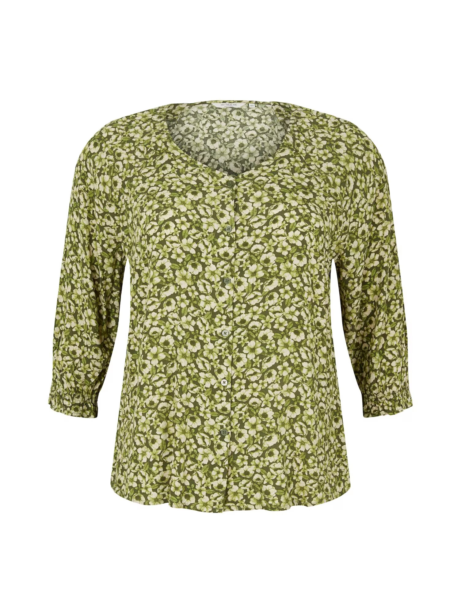 Tom Tailor Women + Bluză crem / verde deschis - Pled.ro