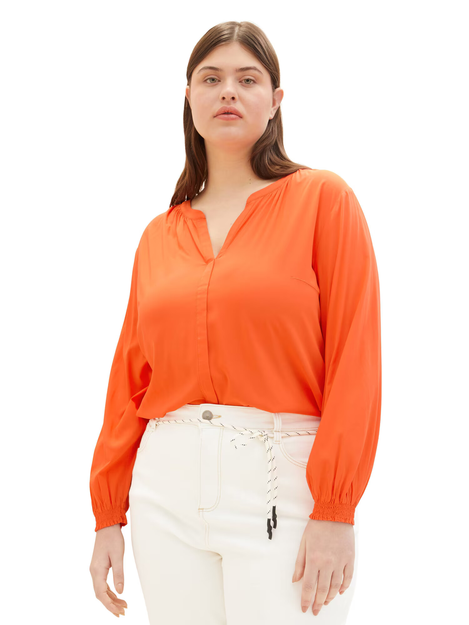 Tom Tailor Women + Bluză roșu orange - Pled.ro