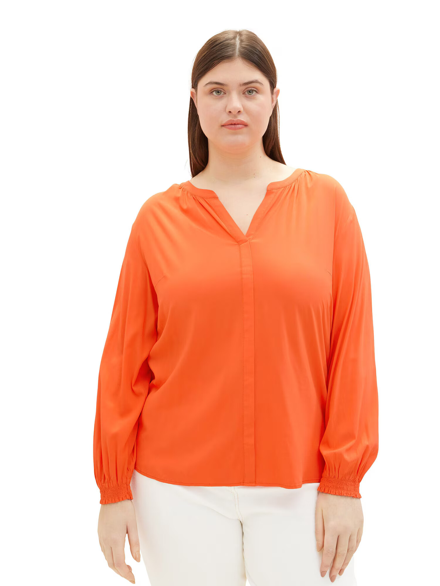 Tom Tailor Women + Bluză roșu orange - Pled.ro