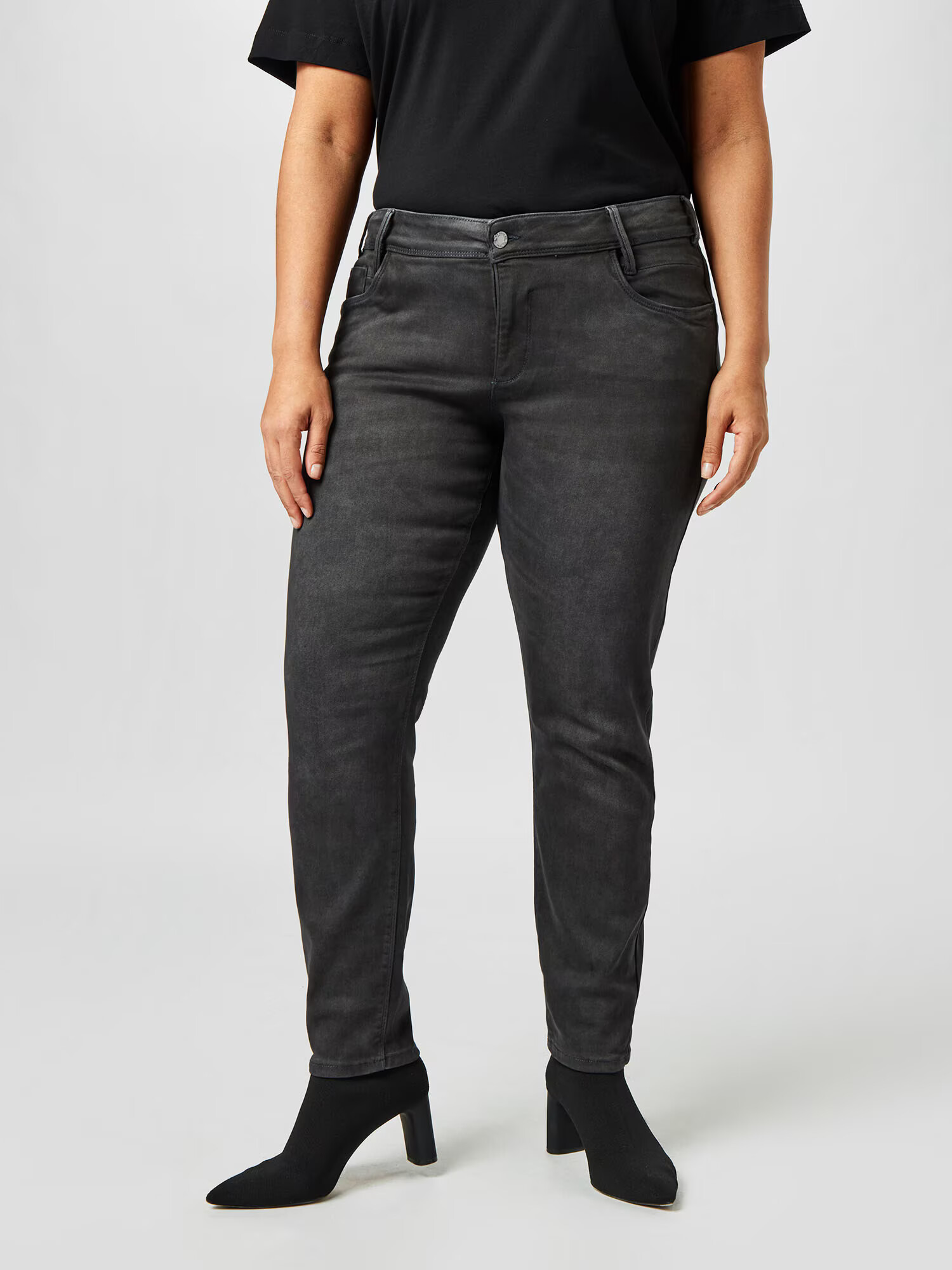 Tom Tailor Women + Jeans gri metalic - Pled.ro