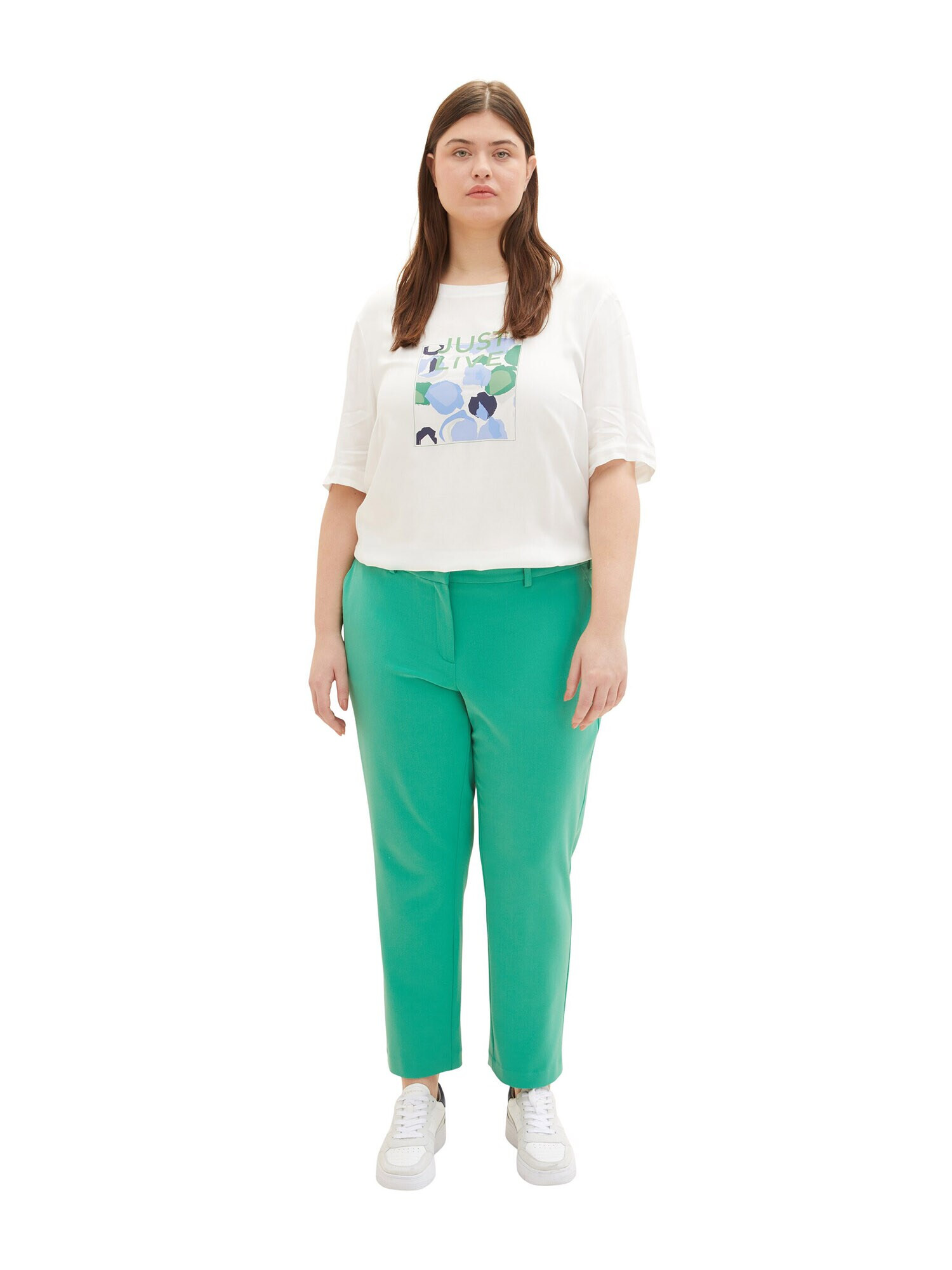 Tom Tailor Women + Pantaloni eleganți verde - Pled.ro