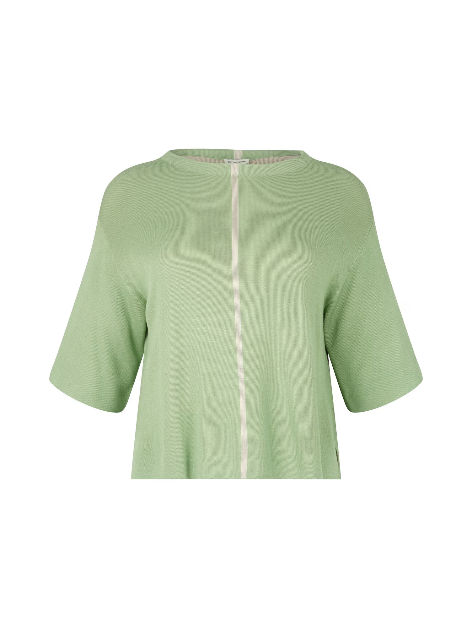 Tom Tailor Women + Pulover ecru / verde măr - Pled.ro