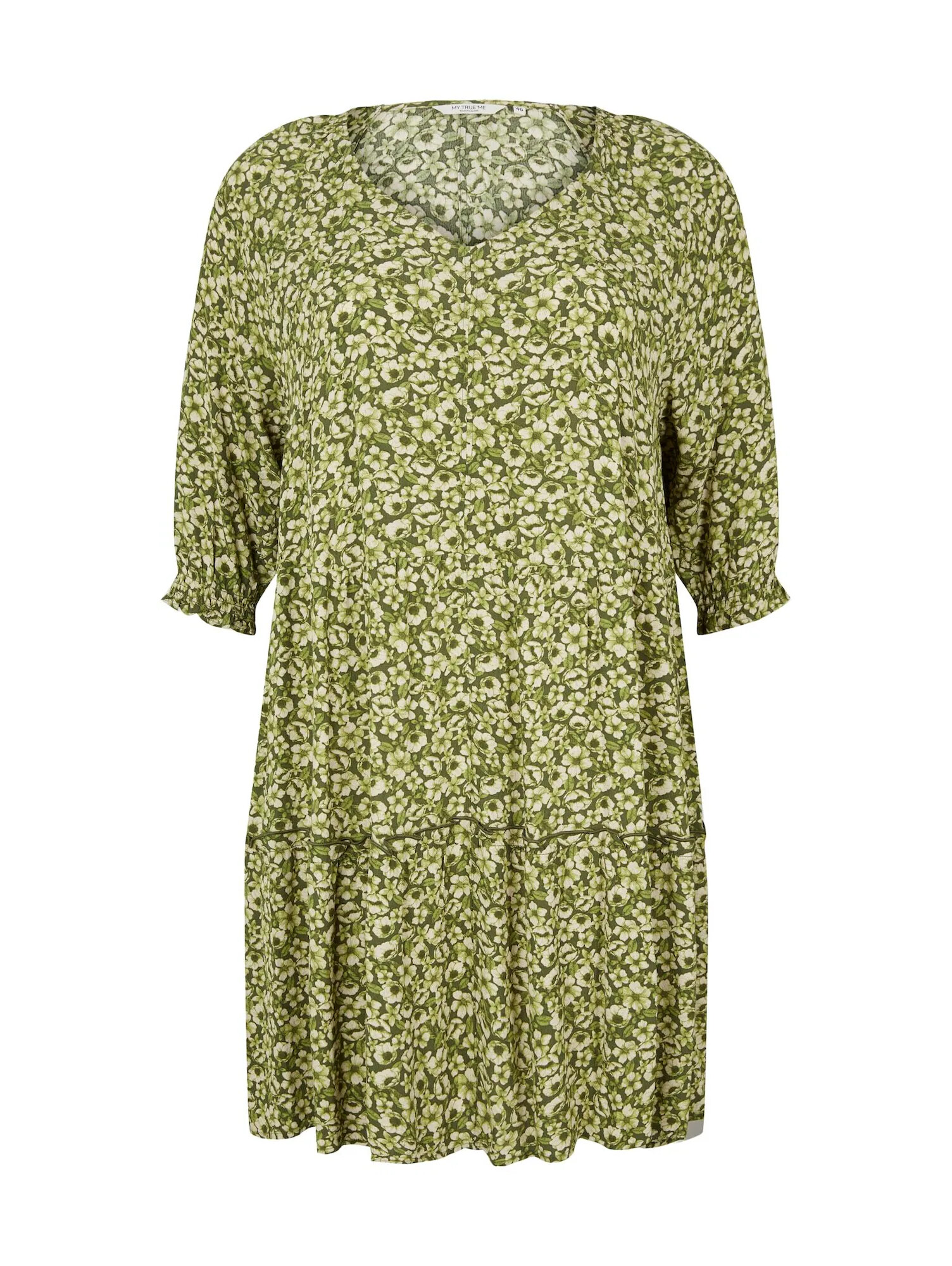 Tom Tailor Women + Rochie oliv / verde deschis / alb - Pled.ro