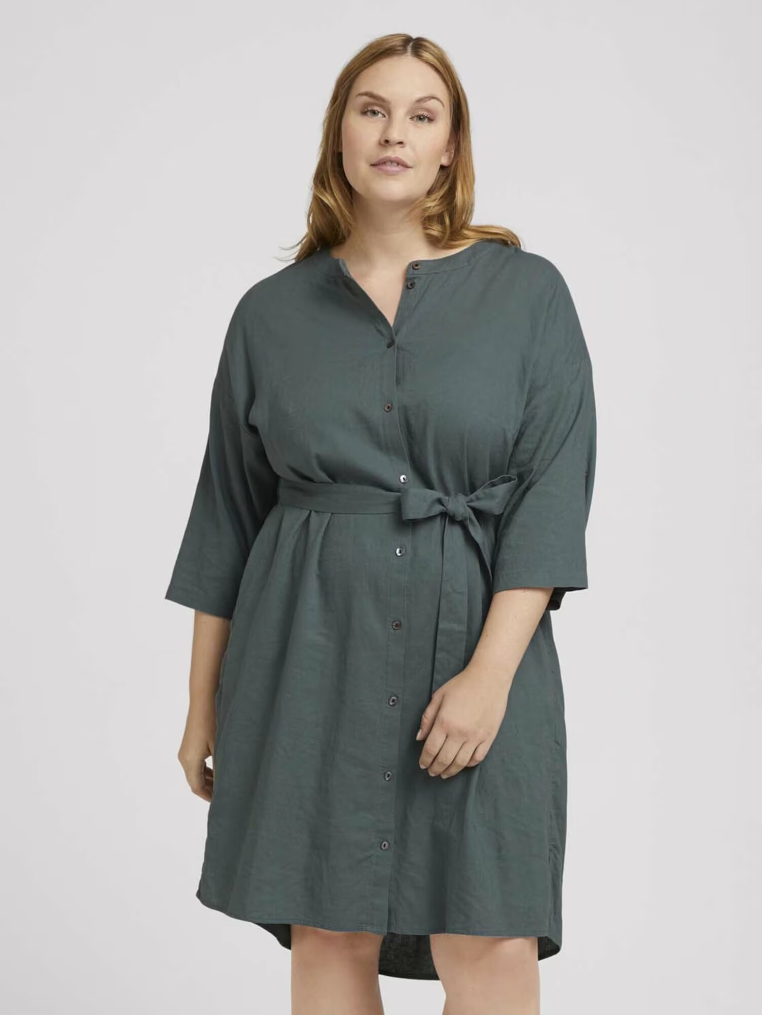 Tom Tailor Women + Rochie tip bluză gri închis - Pled.ro