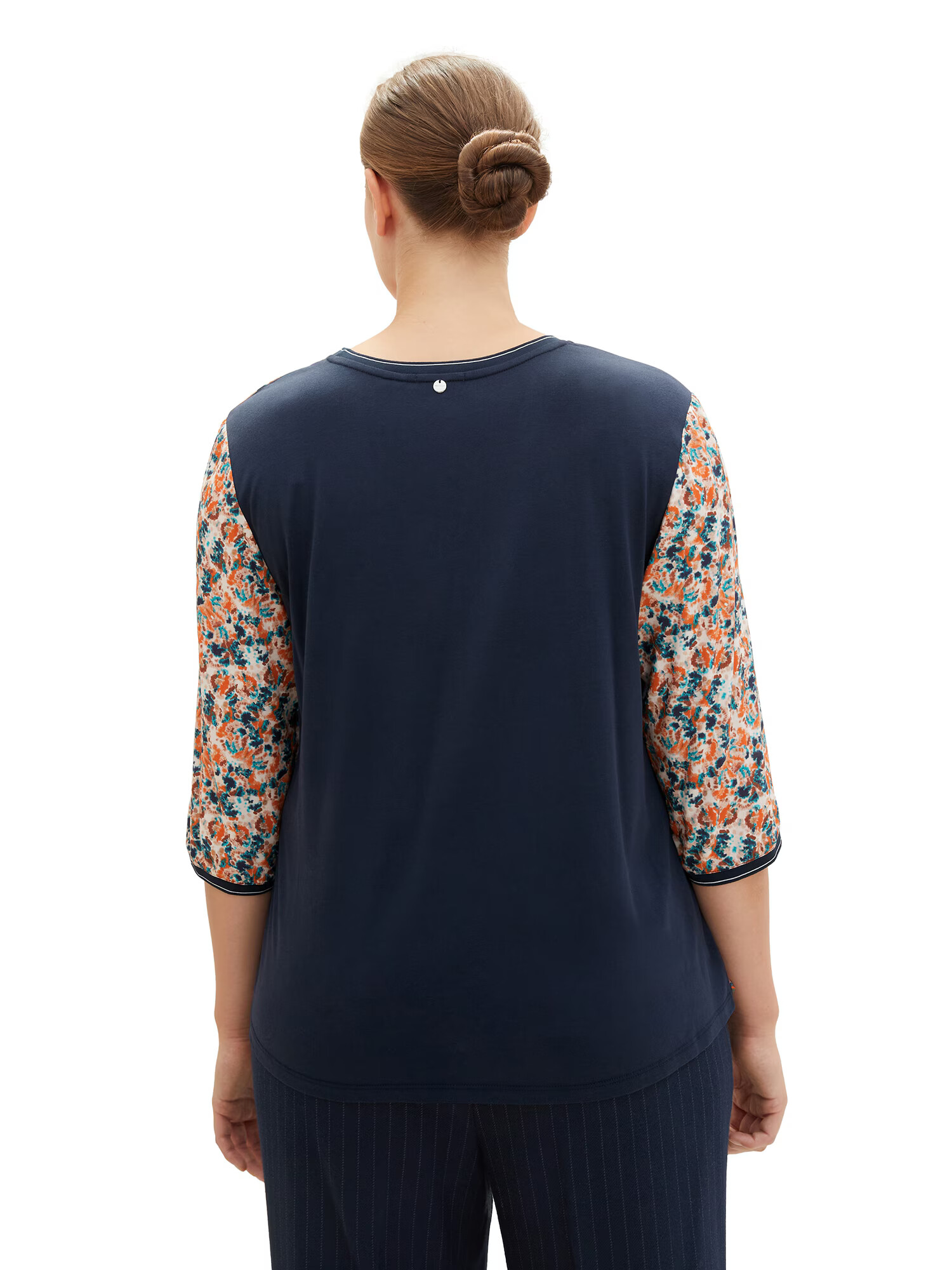 Tom Tailor Women + Tricou bleumarin / turcoaz / gri deschis / corai - Pled.ro