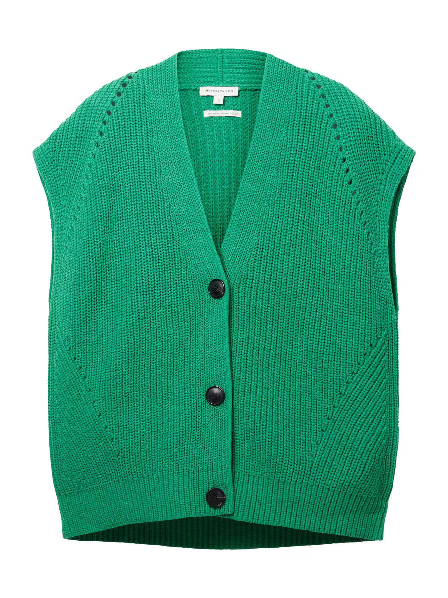 Tom Tailor Women + Vestă tricotată verde închis - Pled.ro