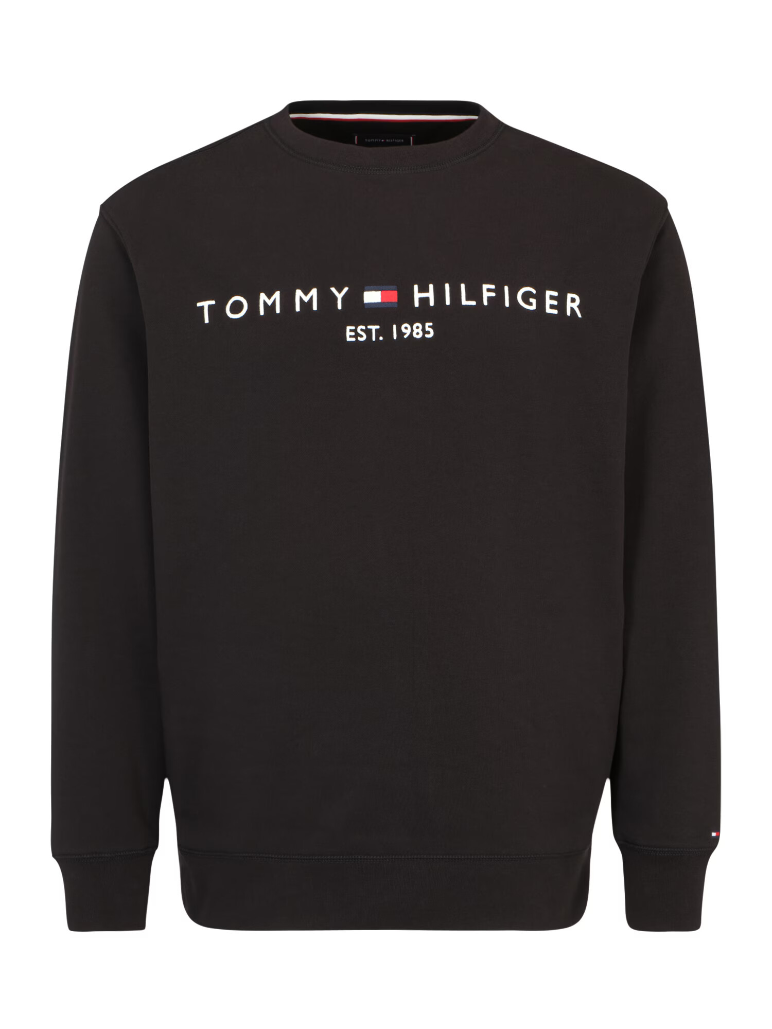 Tommy Hilfiger Big & Tall Bluză de molton negru / alb - Pled.ro