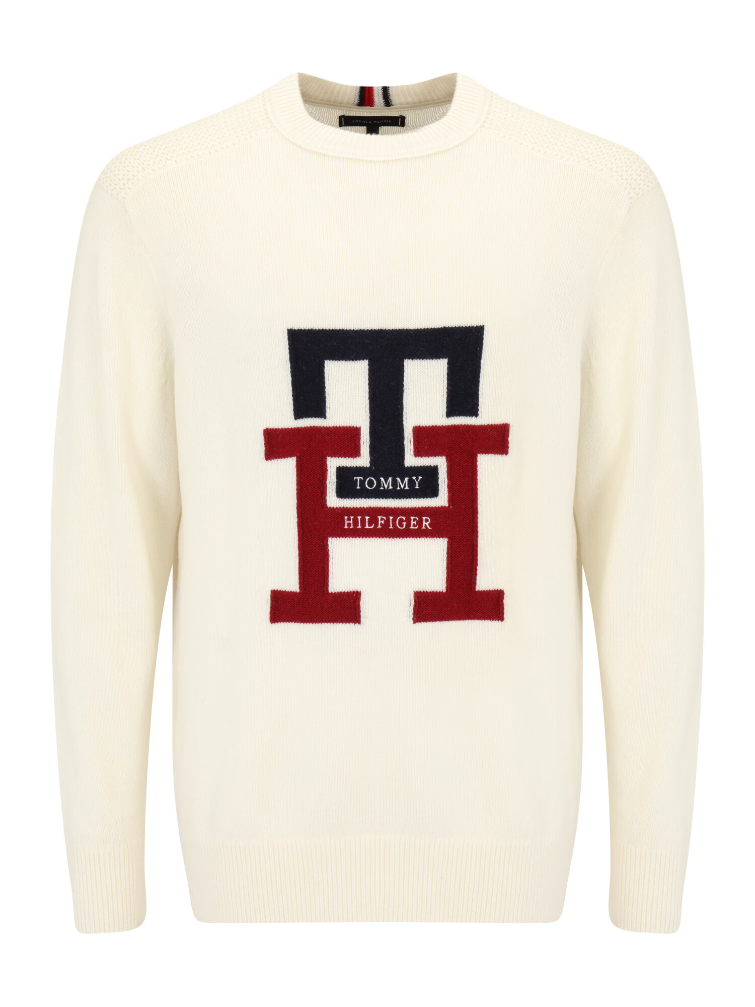 Tommy Hilfiger Big & Tall Pulover albastru noapte / roşu închis / alb lână - Pled.ro