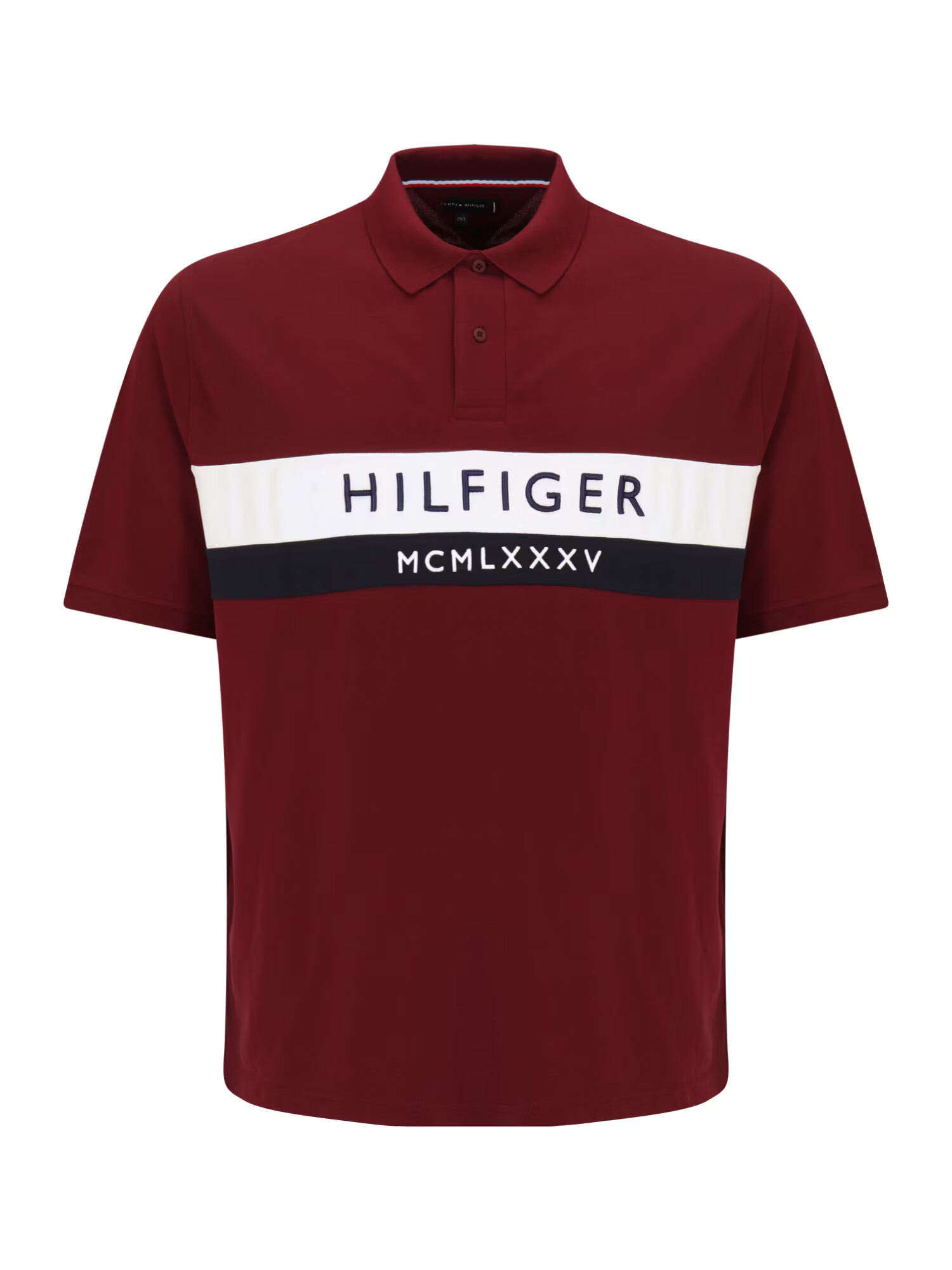 Tommy Hilfiger Big & Tall Tricou bleumarin / roșu bordeaux / alb - Pled.ro