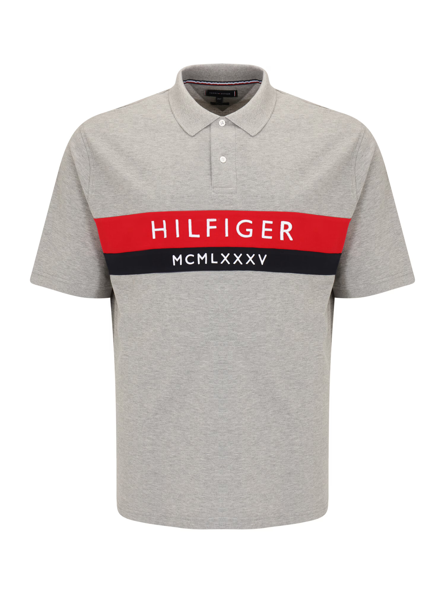 Tommy Hilfiger Big & Tall Tricou gri amestecat / roșu / alb - Pled.ro