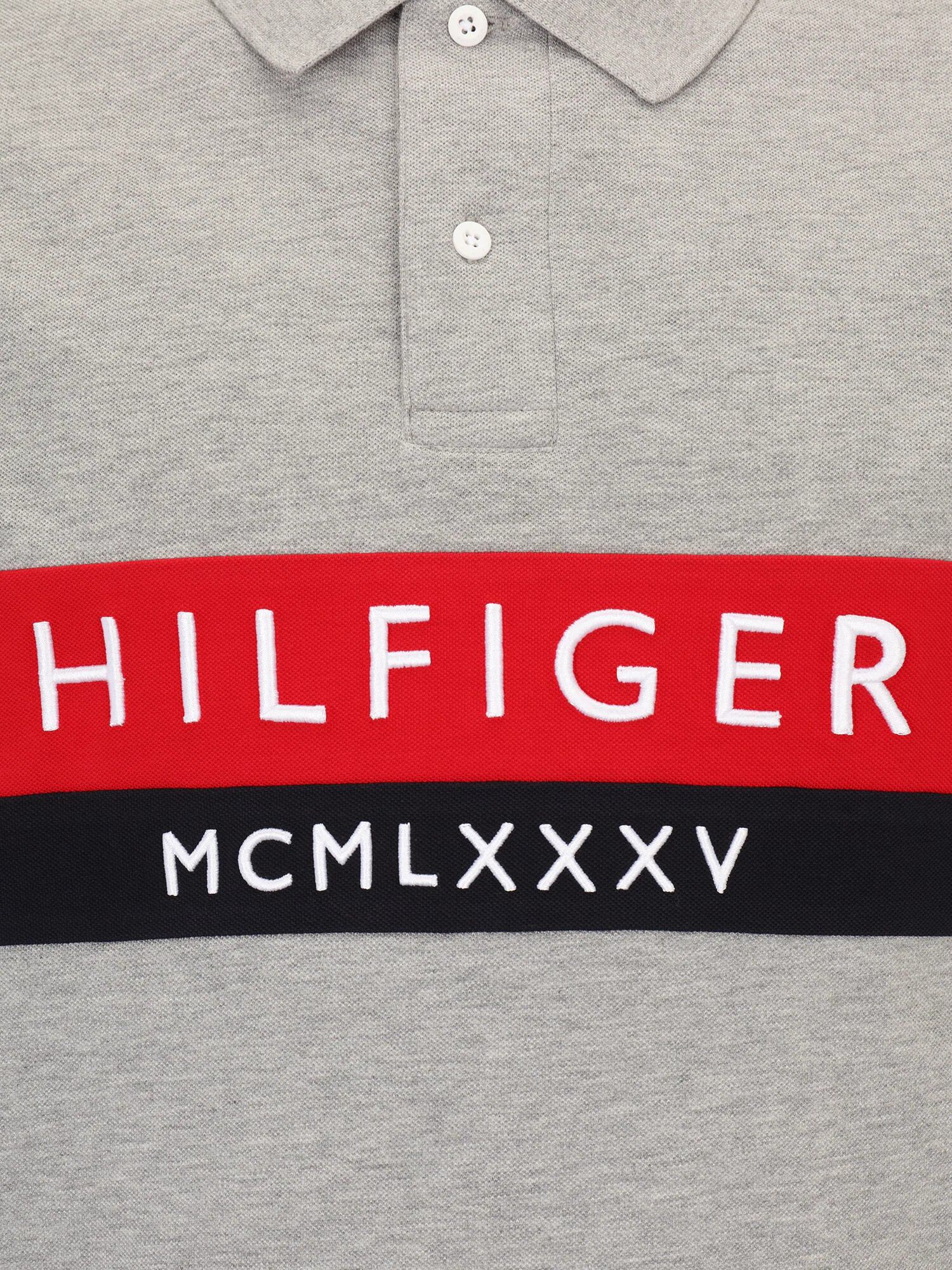 Tommy Hilfiger Big & Tall Tricou gri amestecat / roșu / alb - Pled.ro