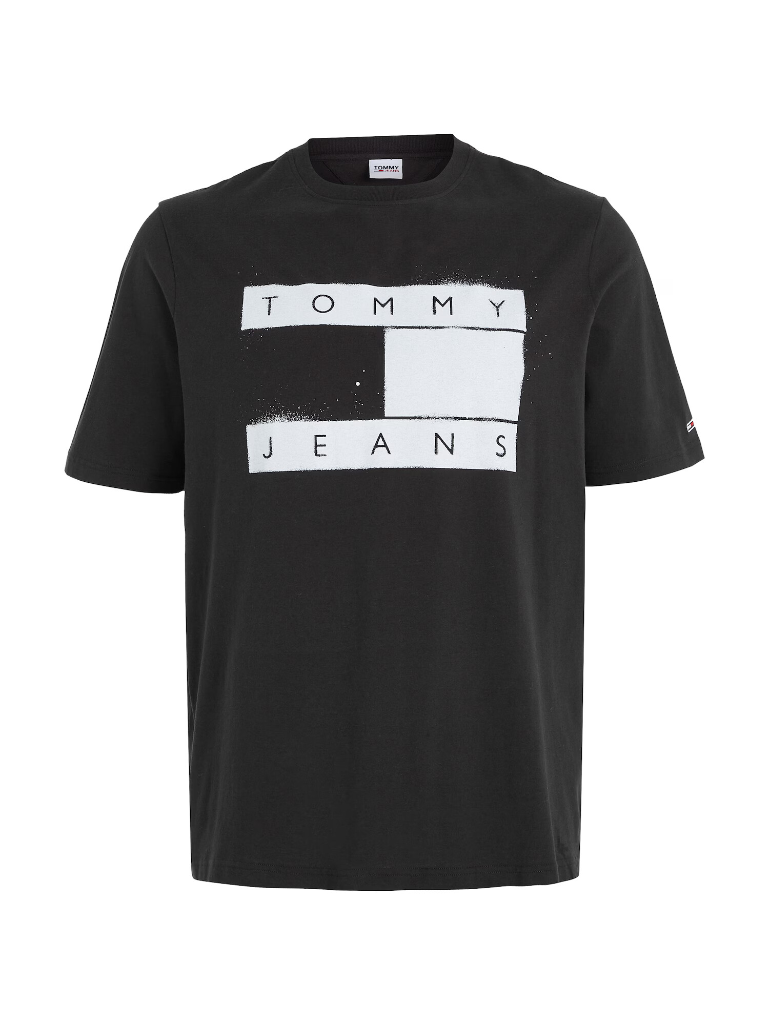 Tommy Hilfiger Big & Tall Tricou negru / alb - Pled.ro