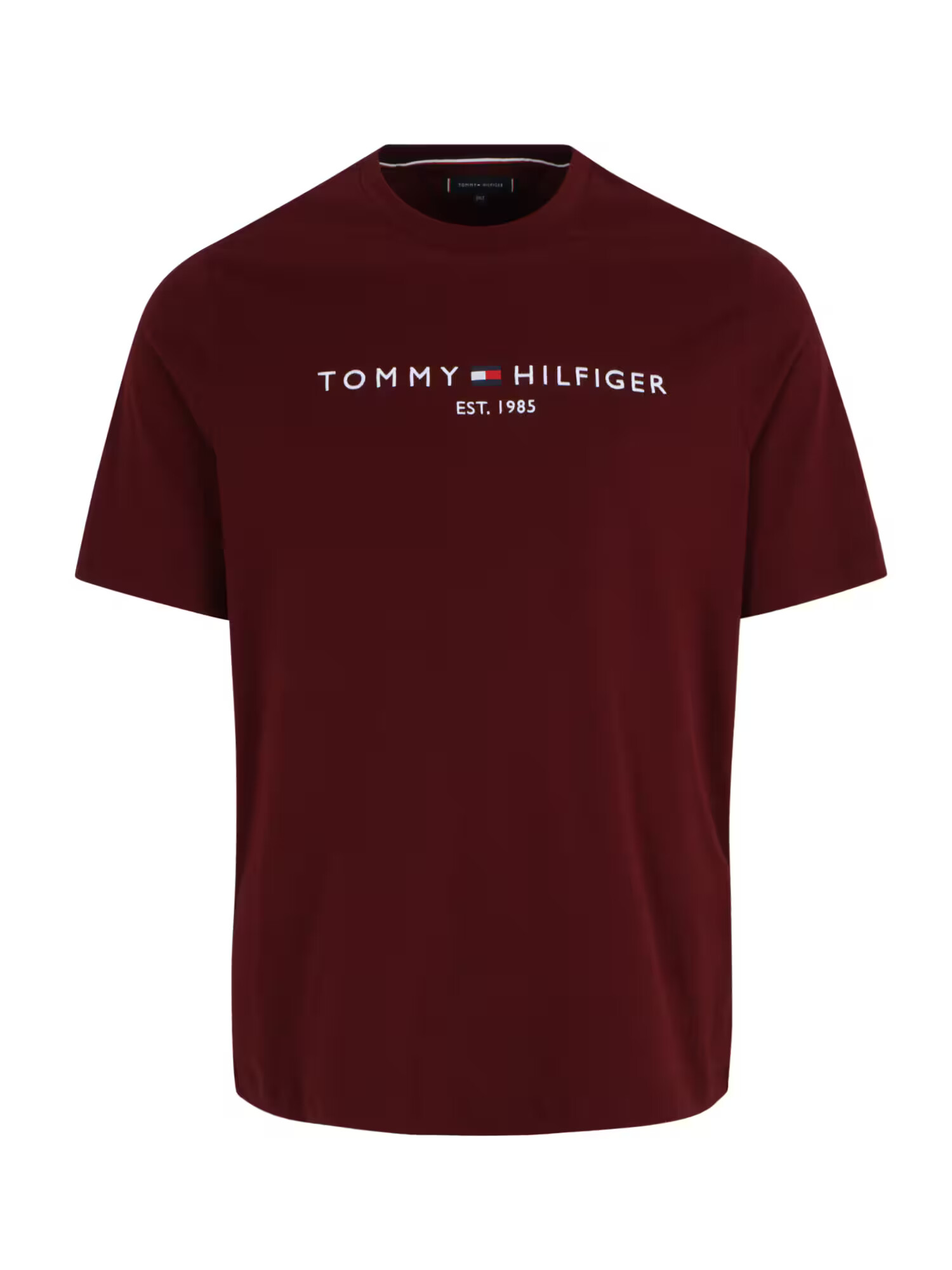 Tommy Hilfiger Big & Tall Tricou roșu burgundy / alb - Pled.ro