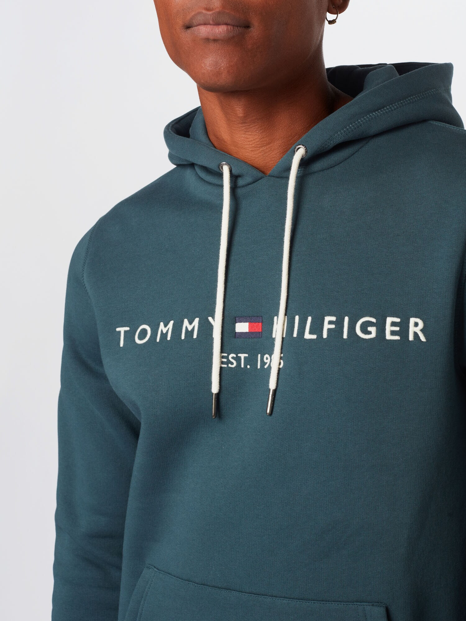 TOMMY HILFIGER Bluză de molton albastru marin / verde petrol / roșu / alb - Pled.ro