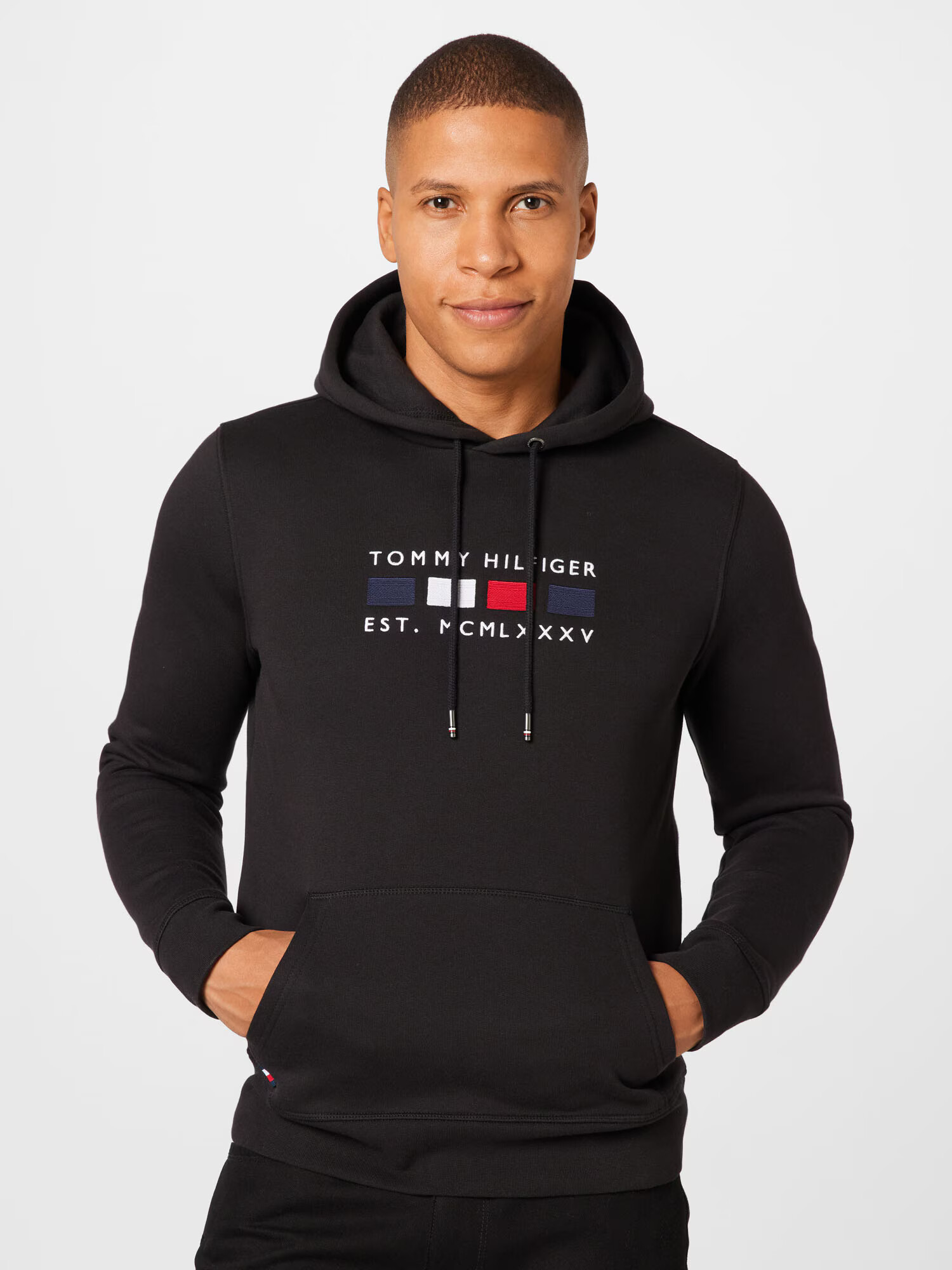 TOMMY HILFIGER Bluză de molton albastru / roșu / negru / alb - Pled.ro