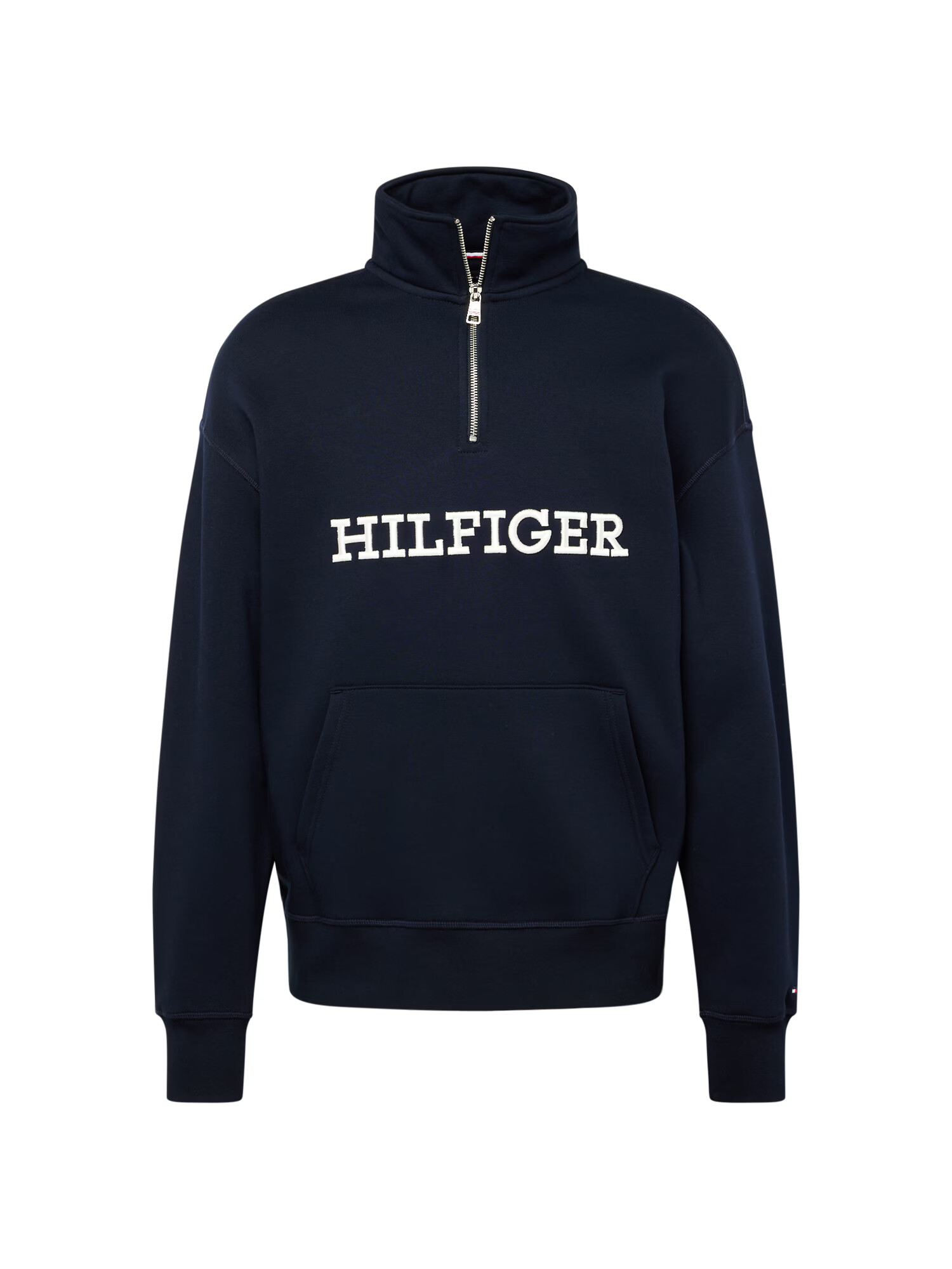 TOMMY HILFIGER Bluză de molton bleumarin / alb - Pled.ro