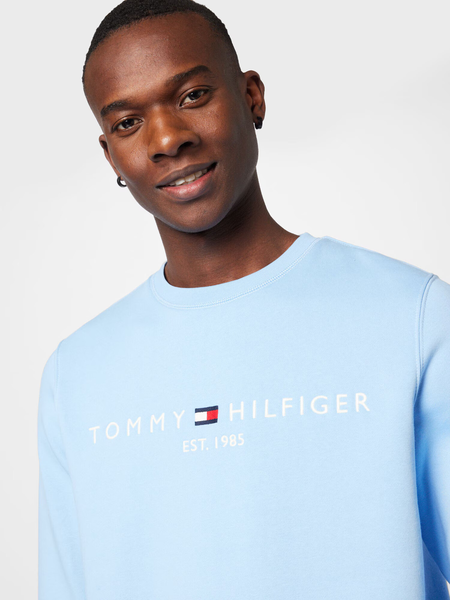 TOMMY HILFIGER Bluză de molton bleumarin / albastru deschis / roșu / alb - Pled.ro