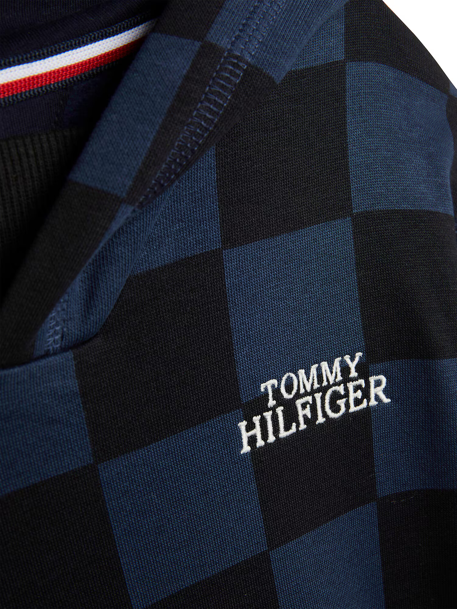 TOMMY HILFIGER Bluză de molton bleumarin / negru / alb - Pled.ro