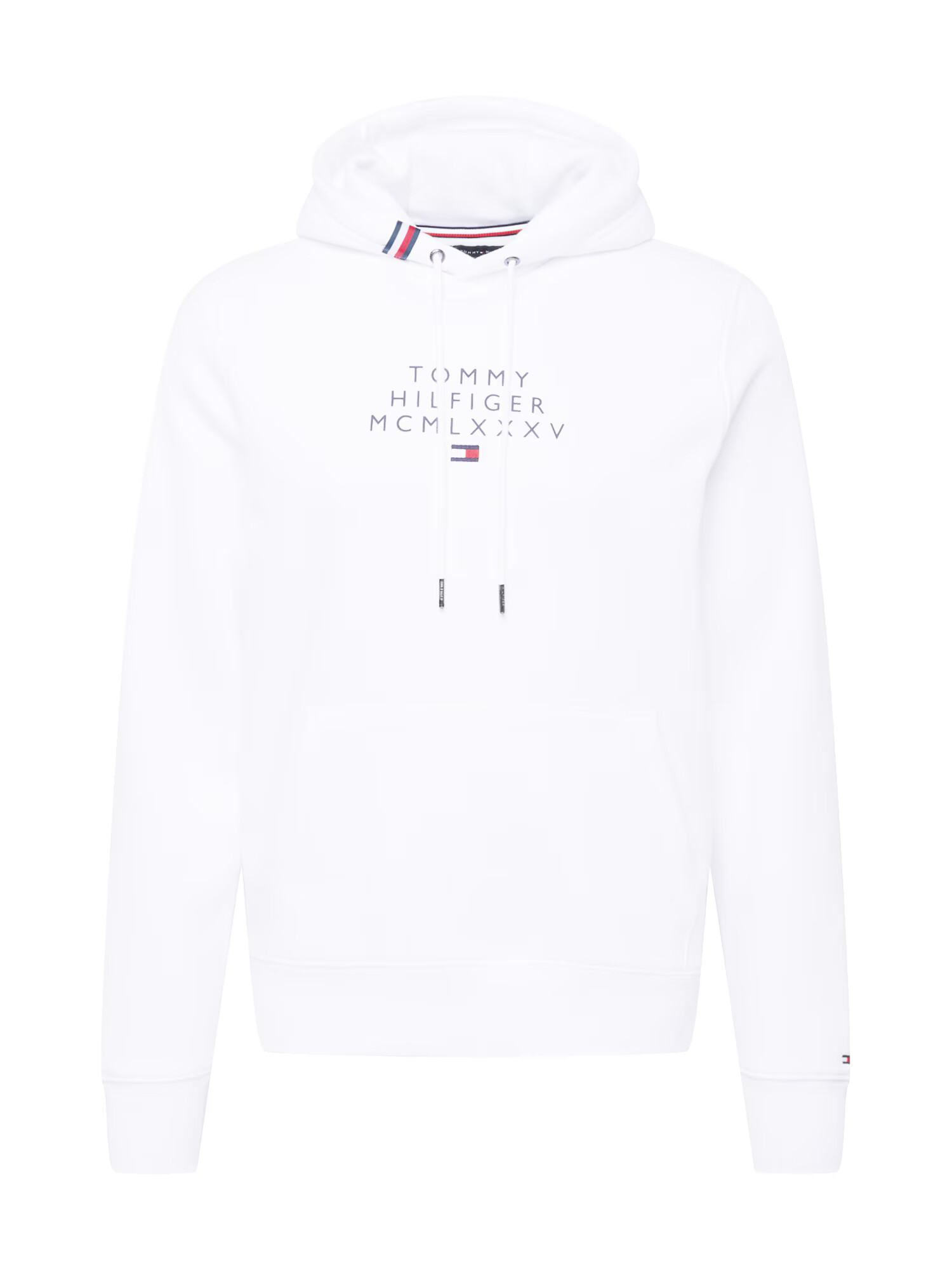 TOMMY HILFIGER Bluză de molton bleumarin / roși aprins / alb - Pled.ro