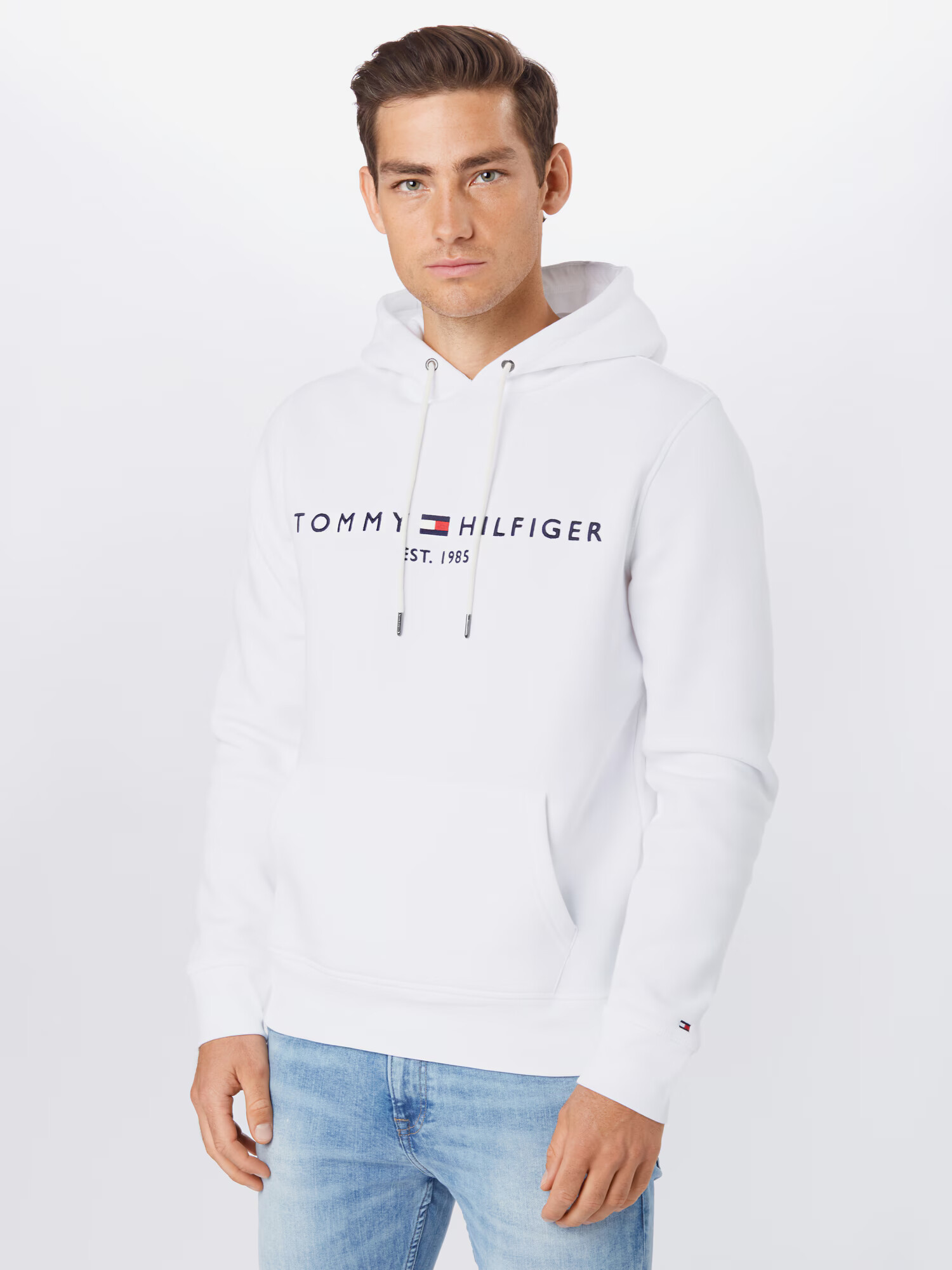 TOMMY HILFIGER Bluză de molton bleumarin / roșu / alb - Pled.ro