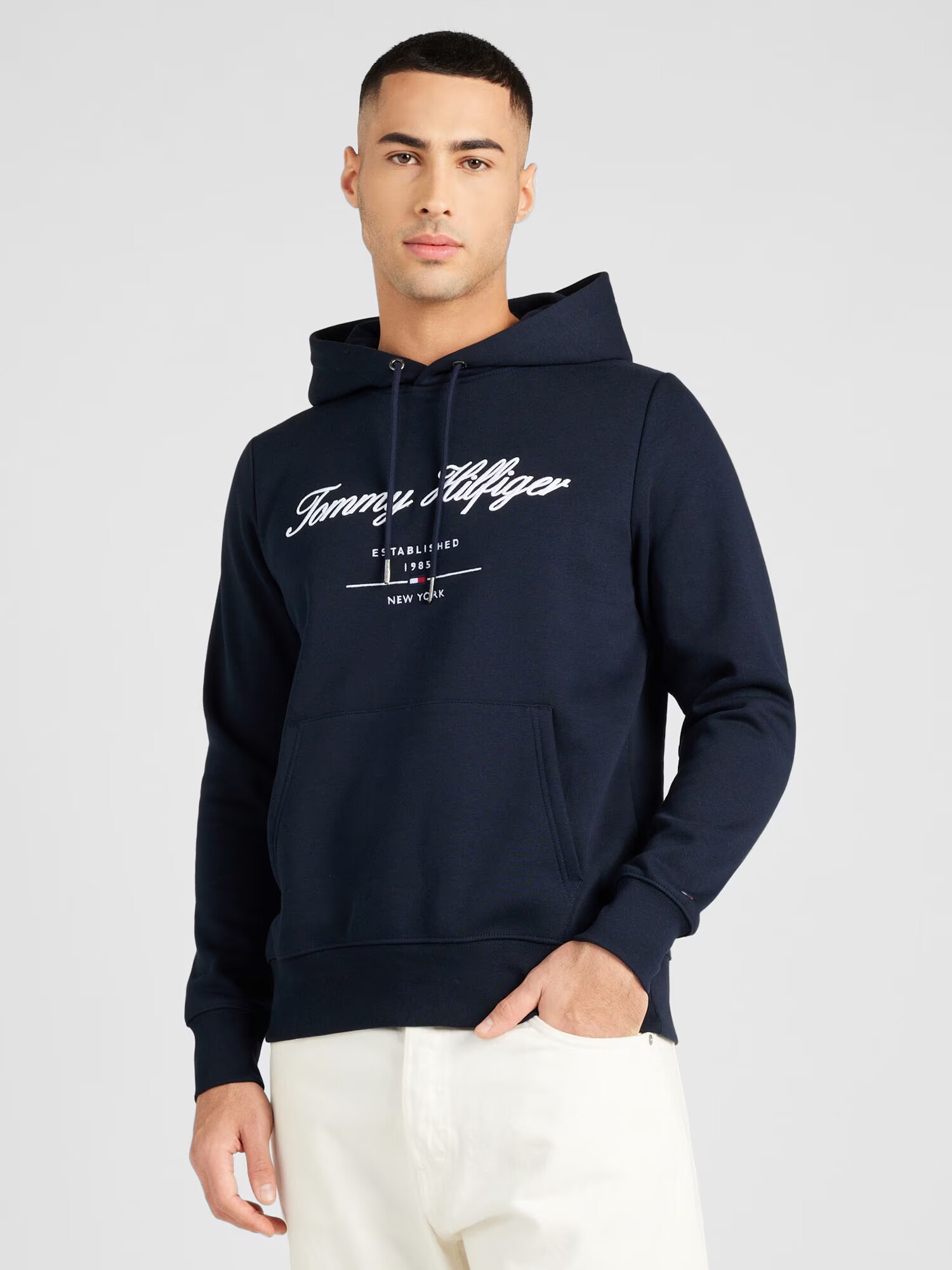 TOMMY HILFIGER Bluză de molton bleumarin / roșu / alb - Pled.ro