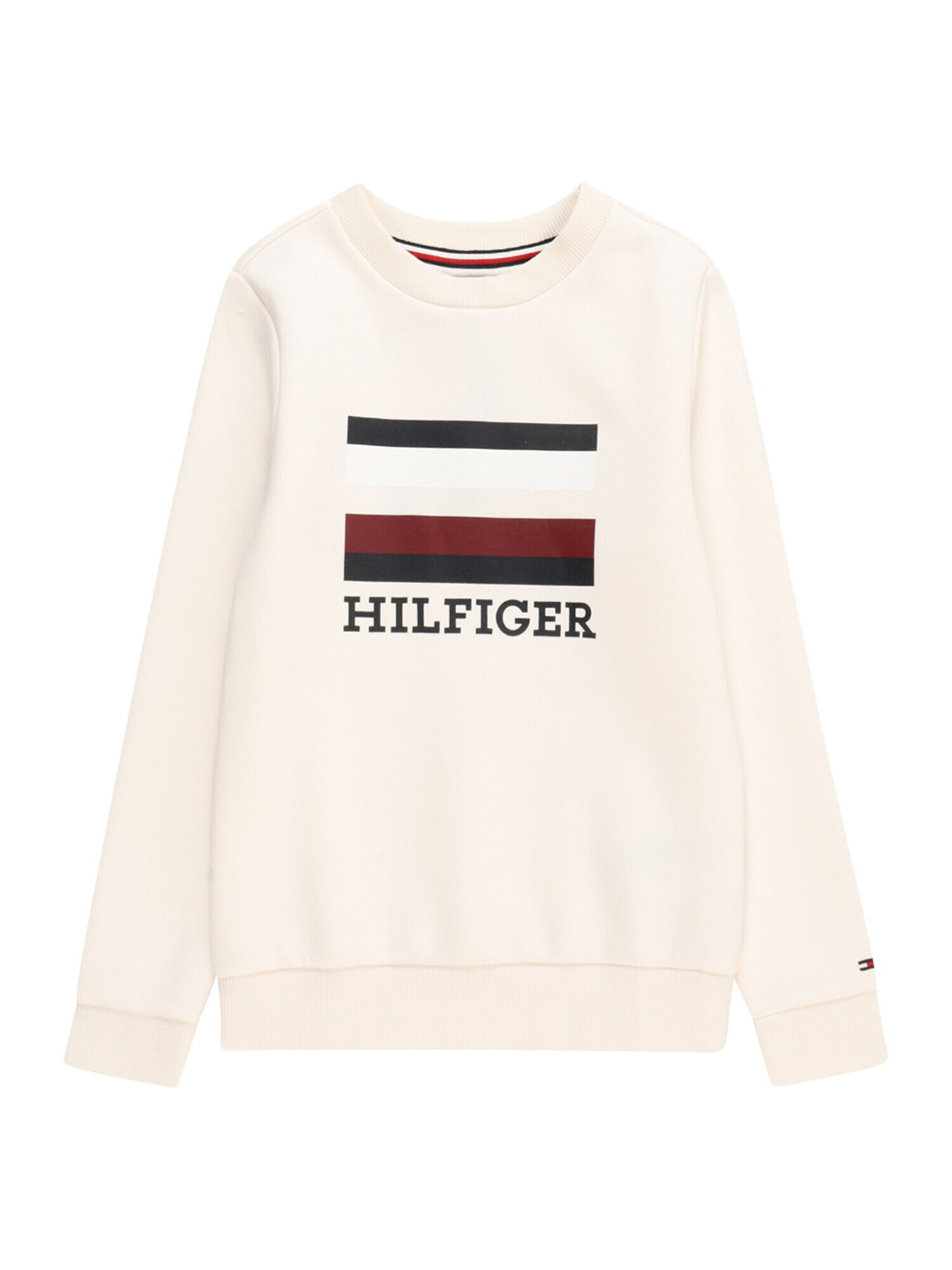 TOMMY HILFIGER Bluză de molton bleumarin / roşu închis / alb / alb natural - Pled.ro