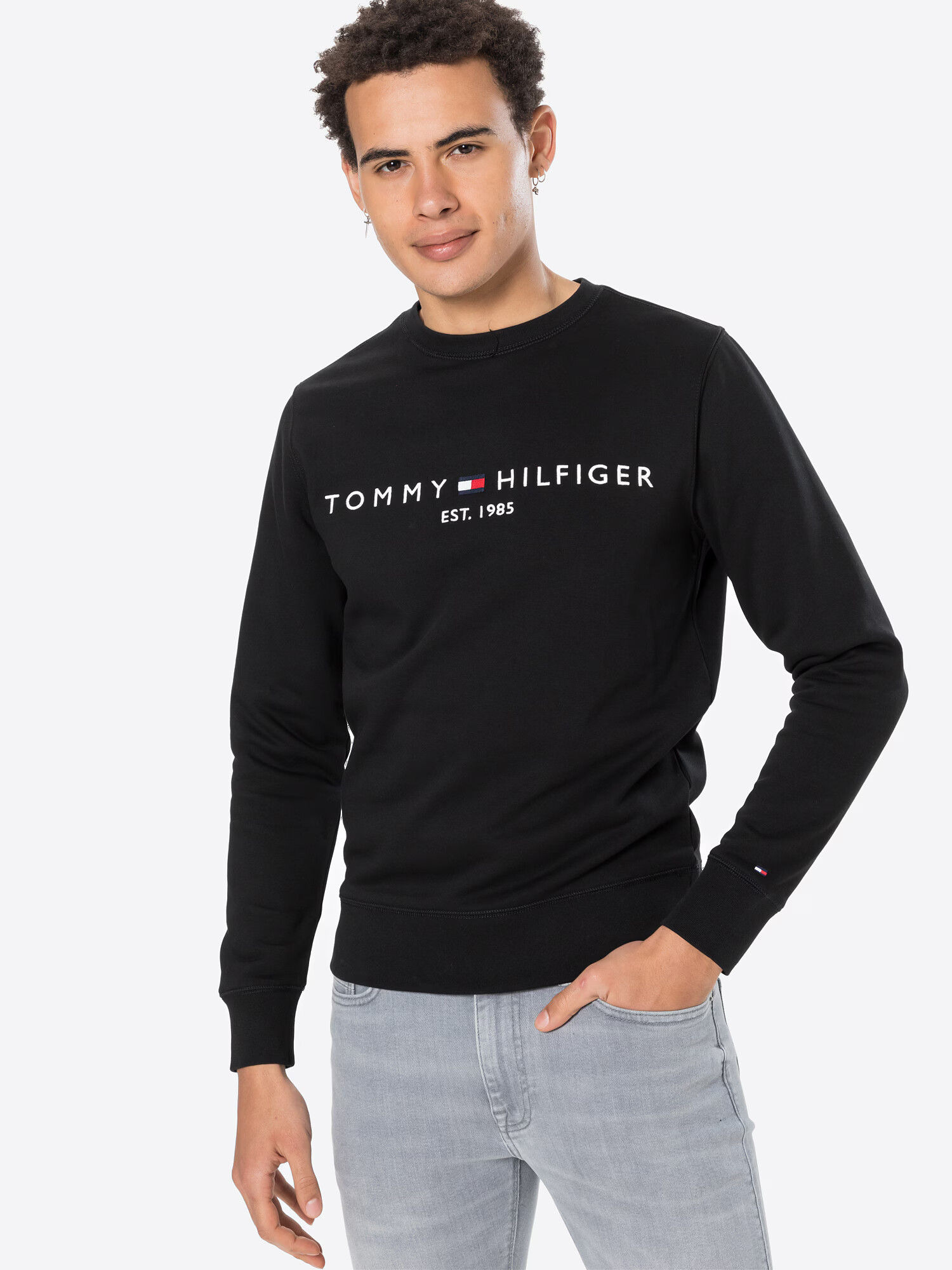 TOMMY HILFIGER Bluză de molton bleumarin / roșu / negru / alb - Pled.ro