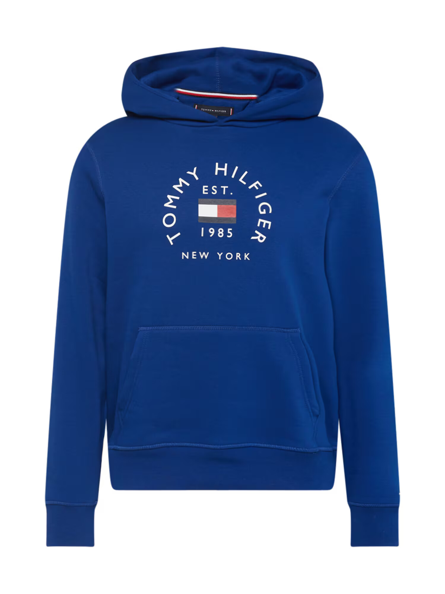 TOMMY HILFIGER Bluză de molton bleumarin / roșu rodie / alb - Pled.ro