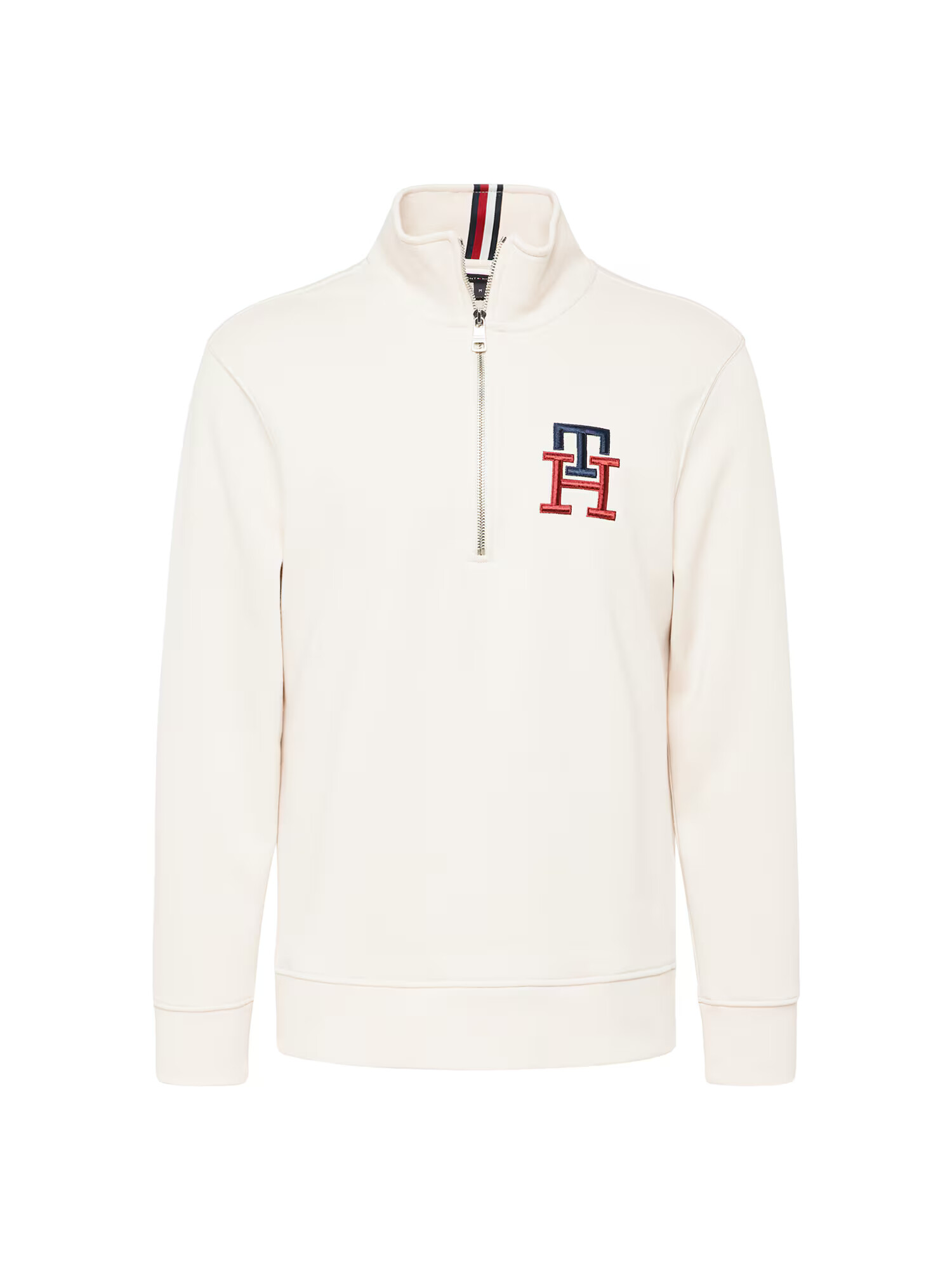 TOMMY HILFIGER Bluză de molton ecru / bleumarin / roșu - Pled.ro