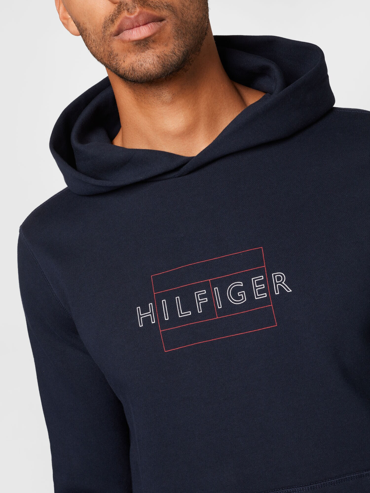 TOMMY HILFIGER Bluză de molton roșu / negru / alb - Pled.ro