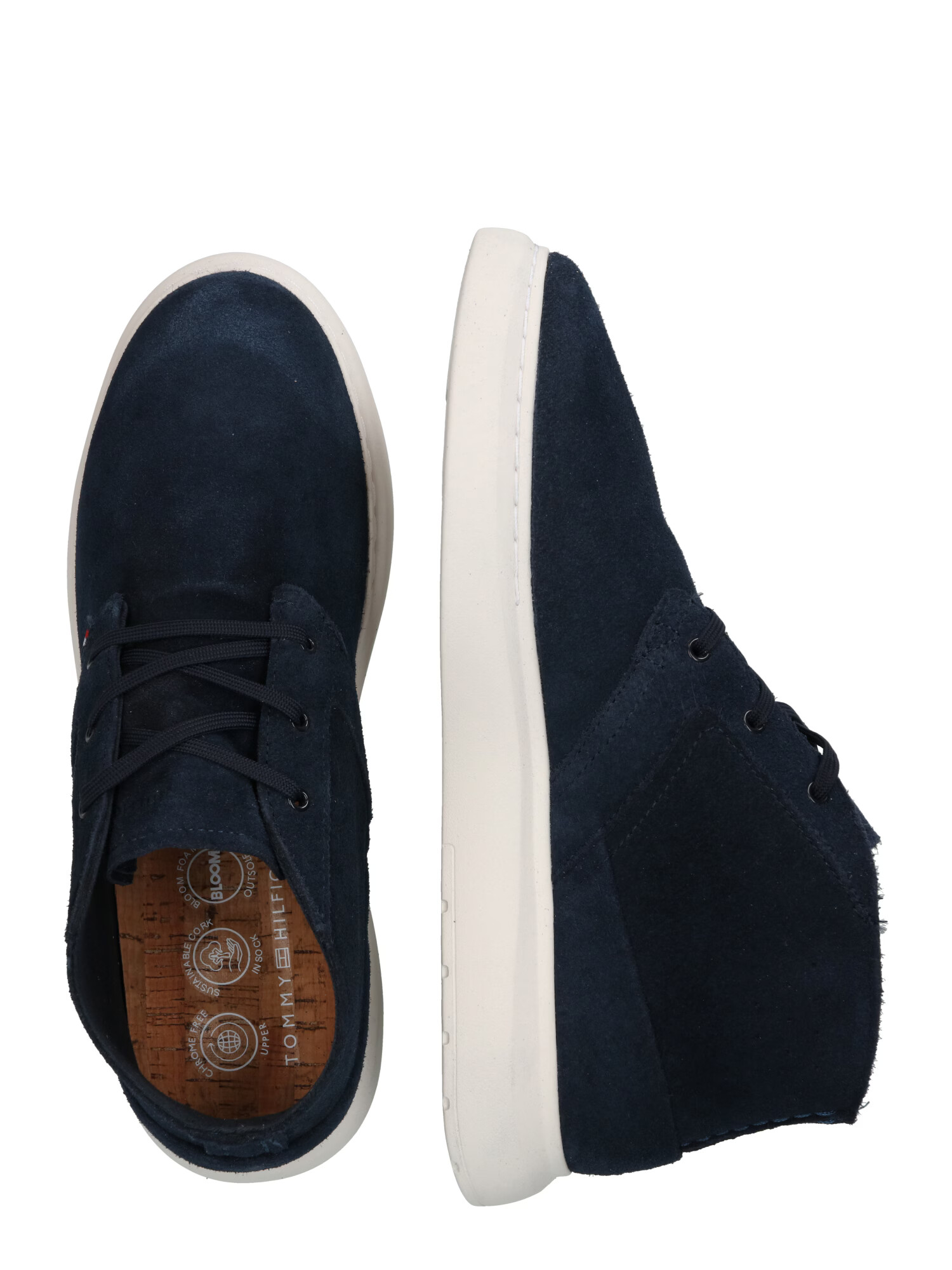 TOMMY HILFIGER Botine Chukka bleumarin / roșu / alb - Pled.ro