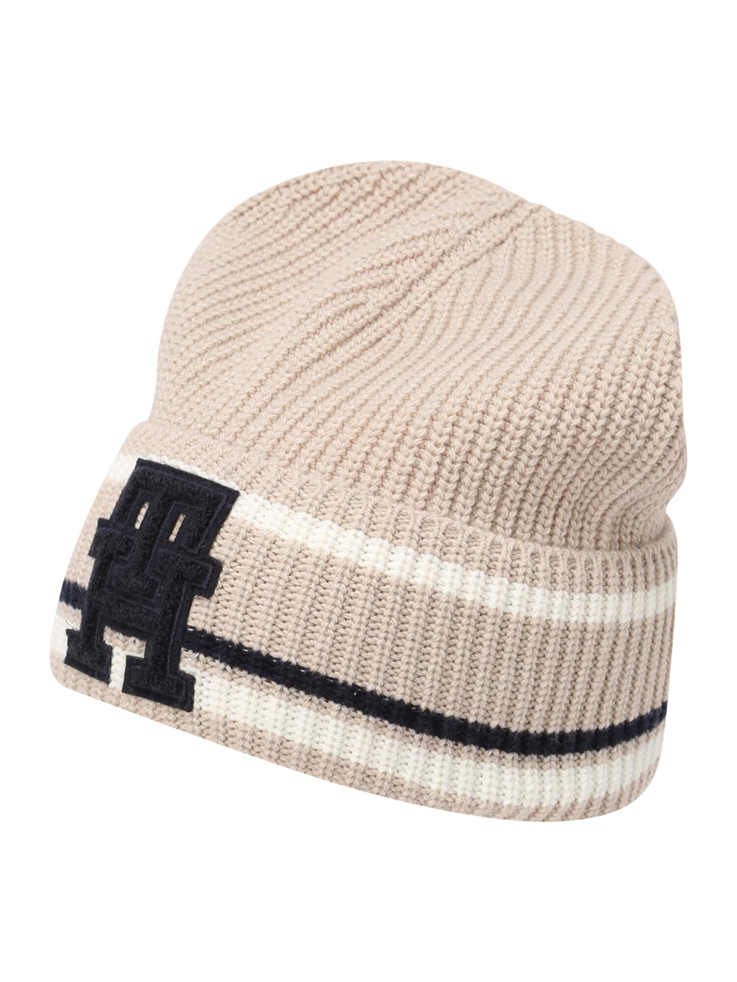 TOMMY HILFIGER Căciulă 'BEANIE' bej / negru / alb - Pled.ro