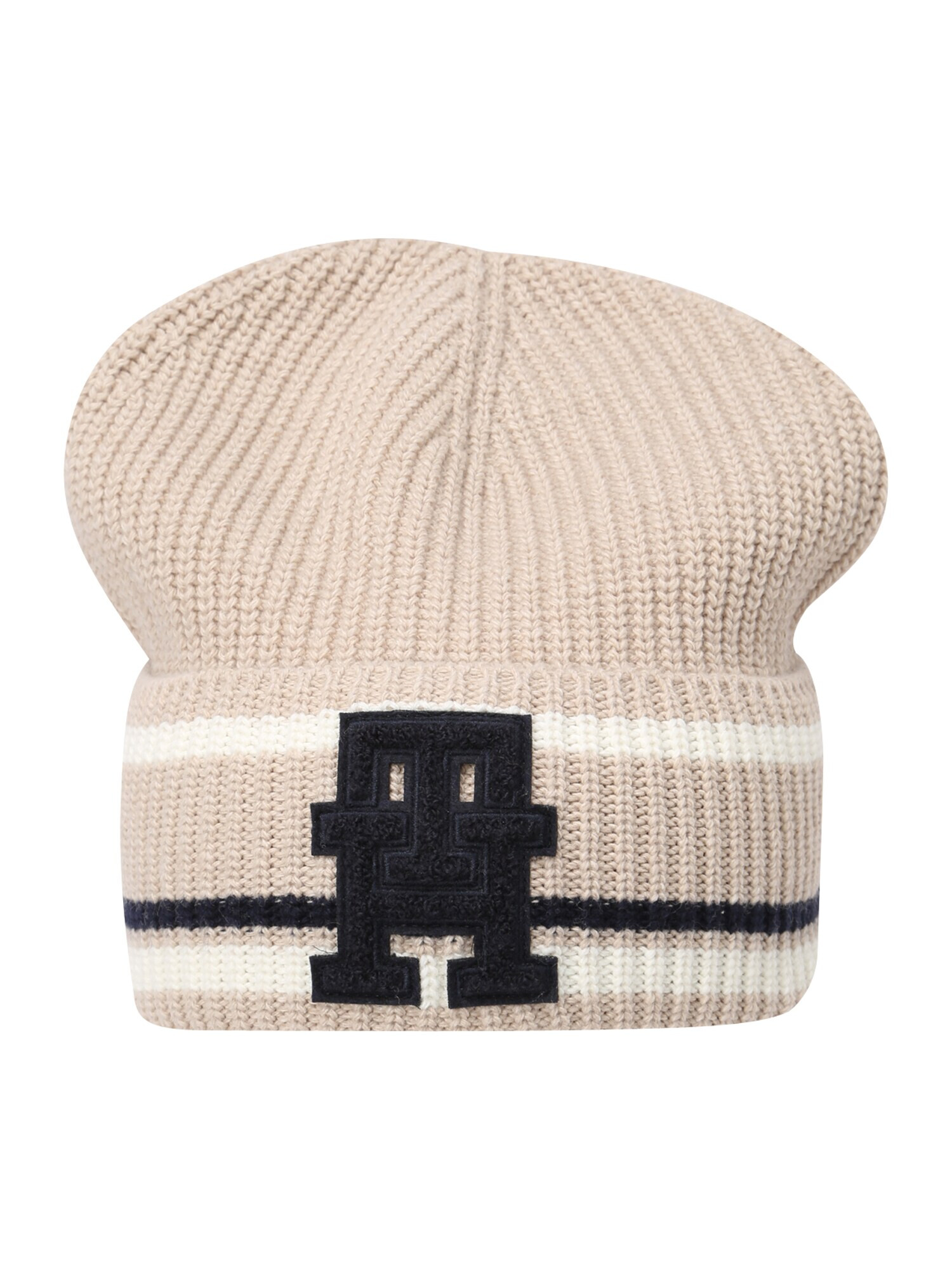 TOMMY HILFIGER Căciulă 'BEANIE' bej / negru / alb - Pled.ro