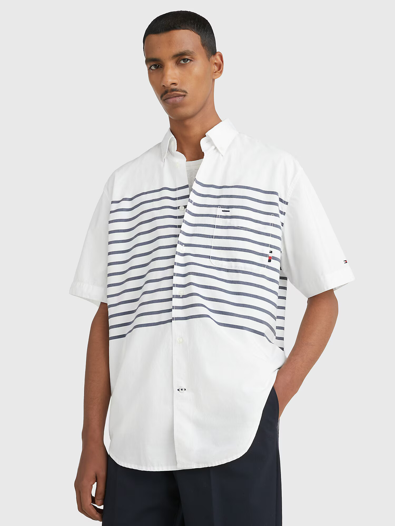 TOMMY HILFIGER Cămașă 'Breton' albastru / alb - Pled.ro