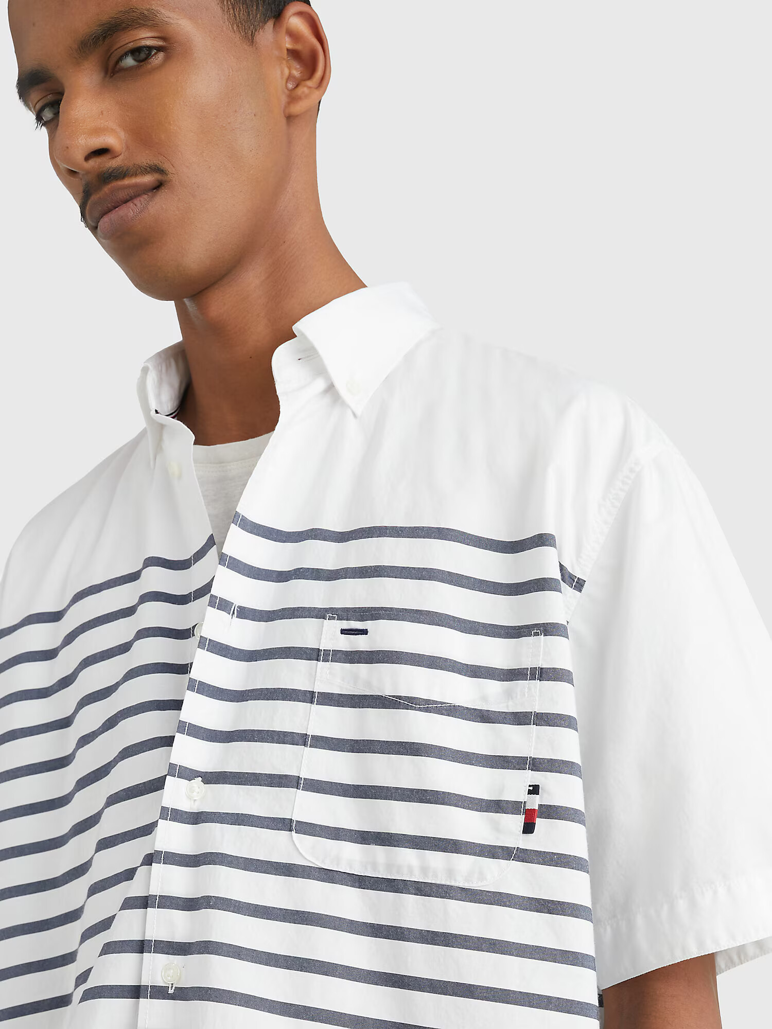 TOMMY HILFIGER Cămașă 'Breton' albastru / alb - Pled.ro