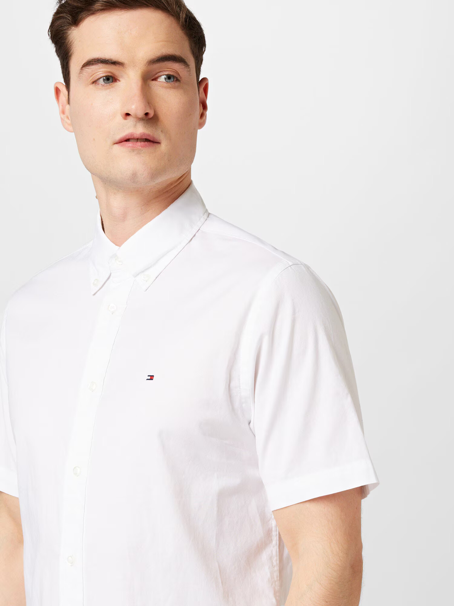 TOMMY HILFIGER Cămașă 'Flex Poplin' bleumarin / roșu / alb - Pled.ro